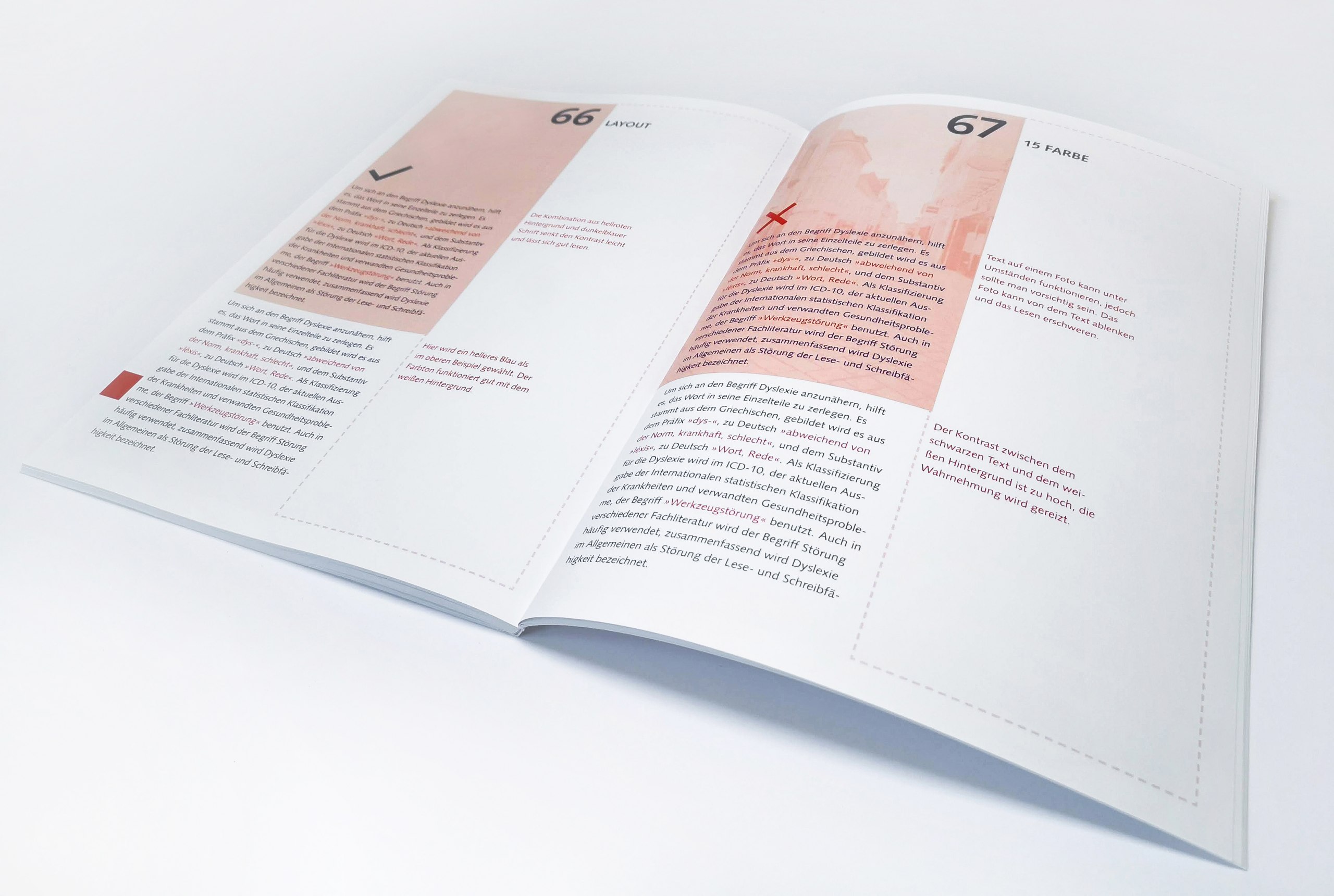 Ein Handbuch über optimale Leserlichkeit bei Lese- und Rechtschreibschwierigkeiten.