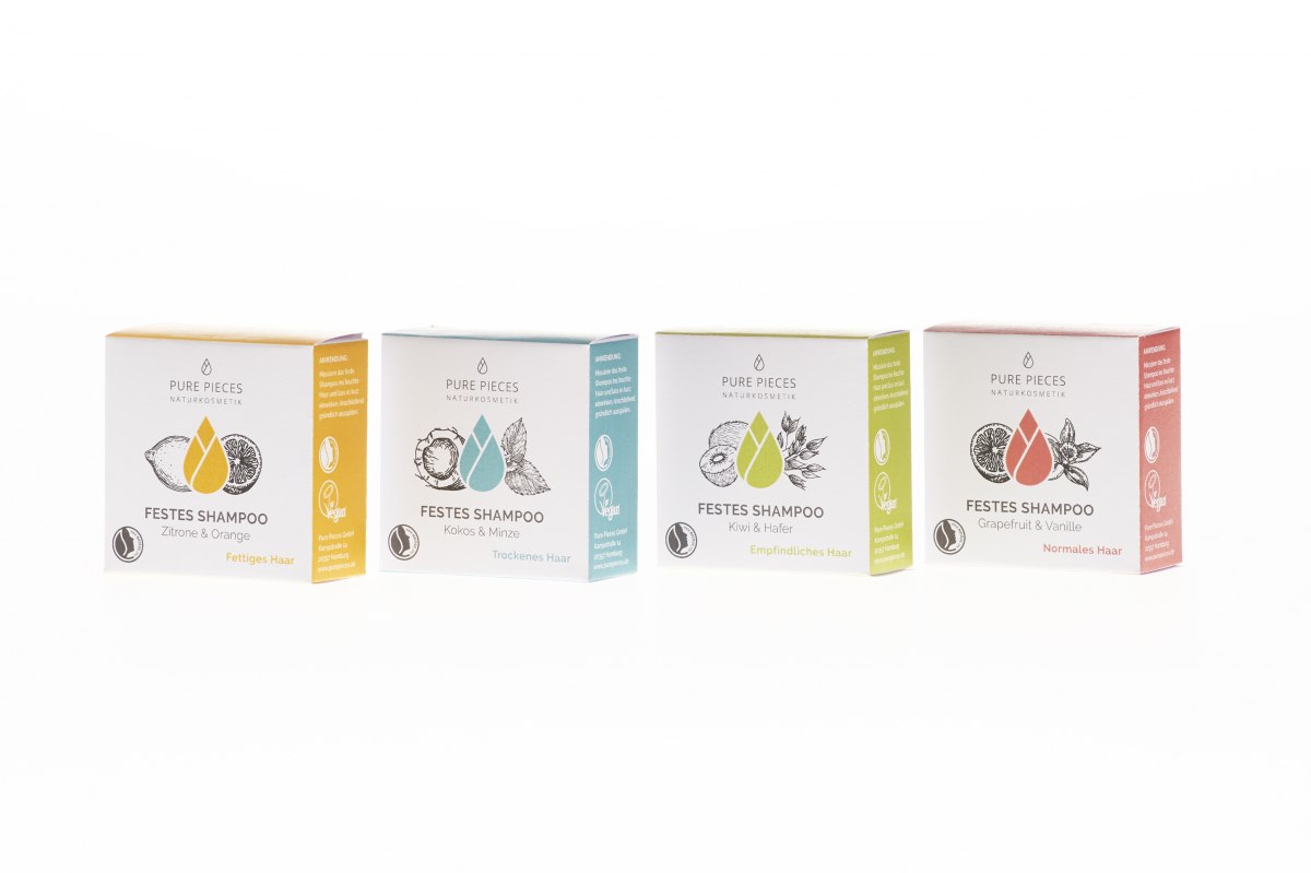 Entwicklung einer Marke und eines Packaging Designs für feste Shampoos und Duschseifen