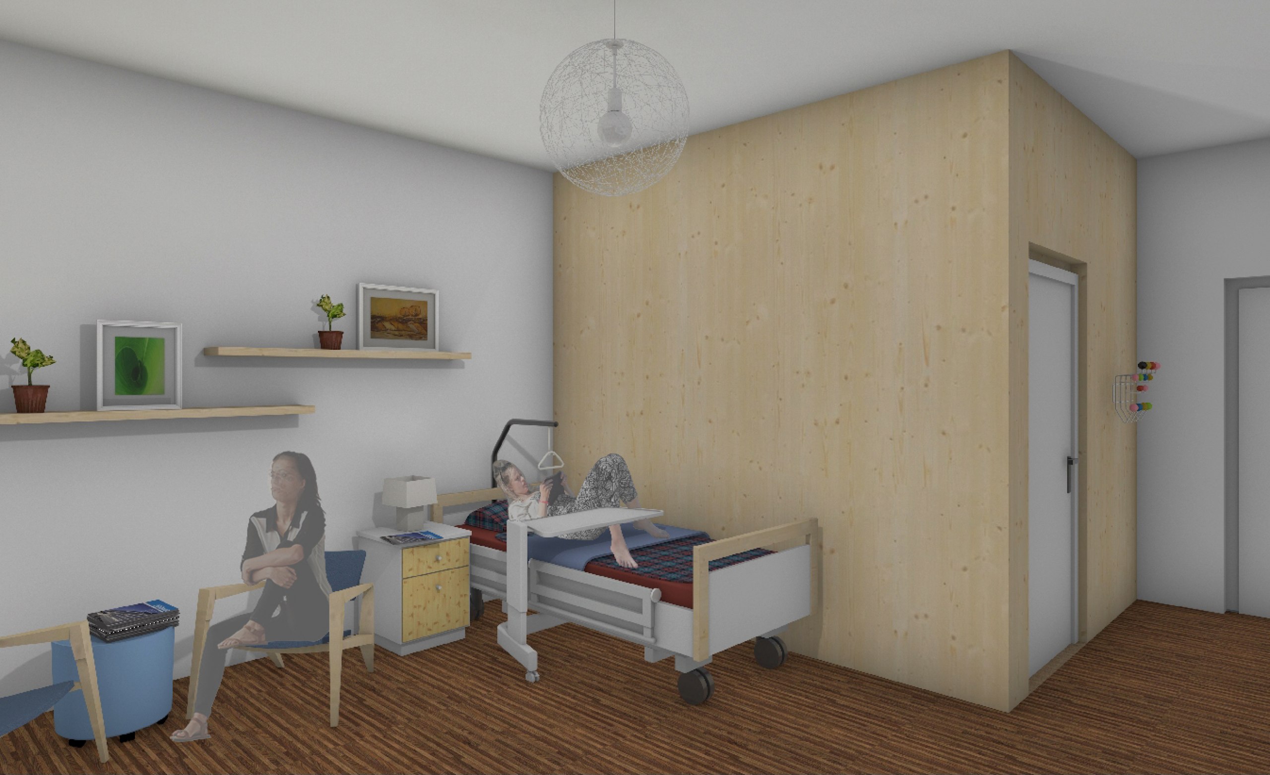 Raumbildende Gestaltung eines Hospizes