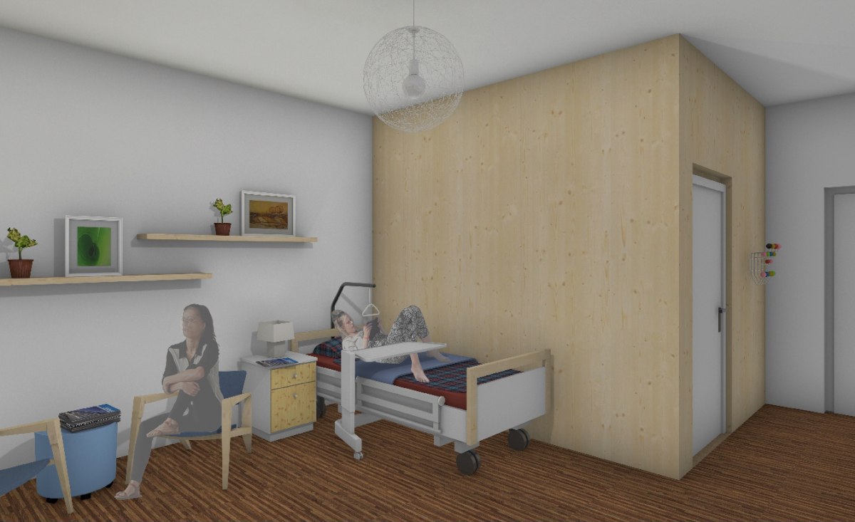 Raumbildende Gestaltung eines Hospizes