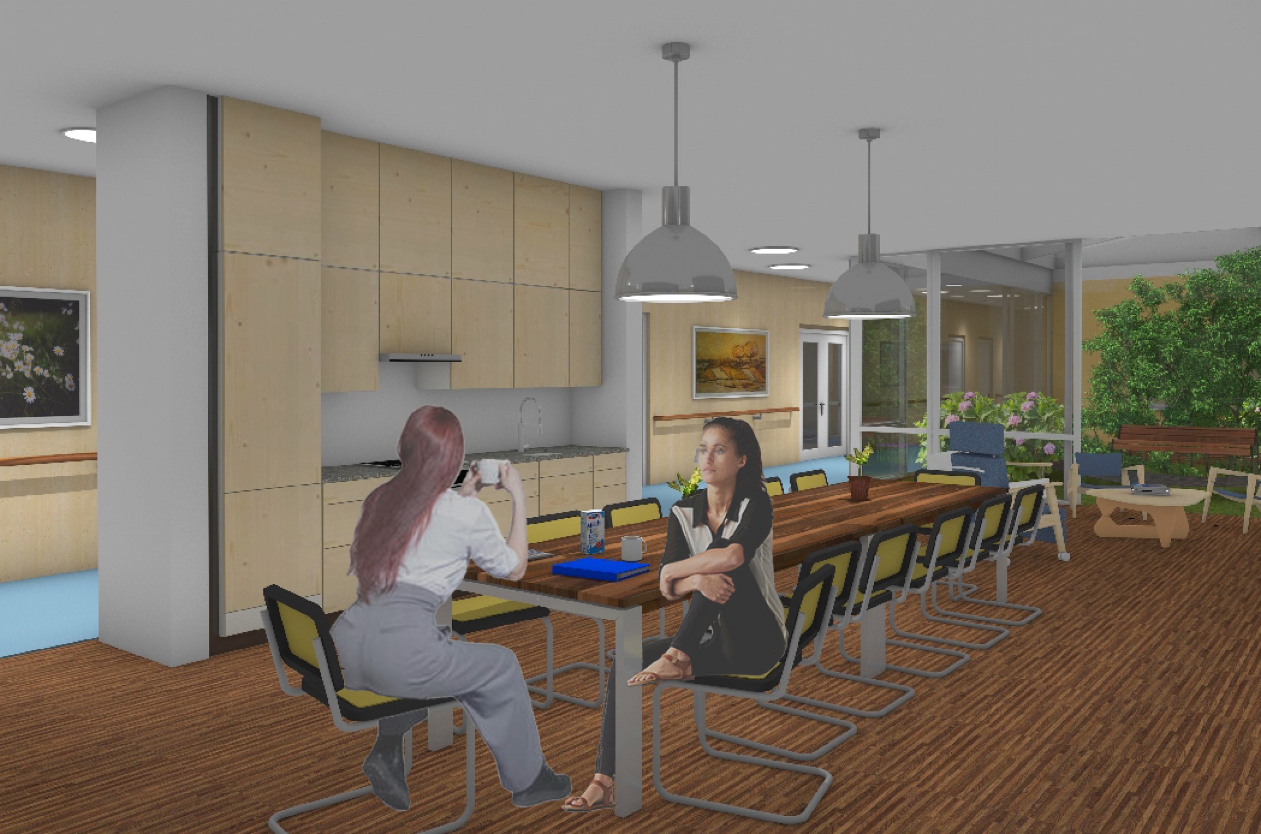 Raumbildende Gestaltung eines Hospizes