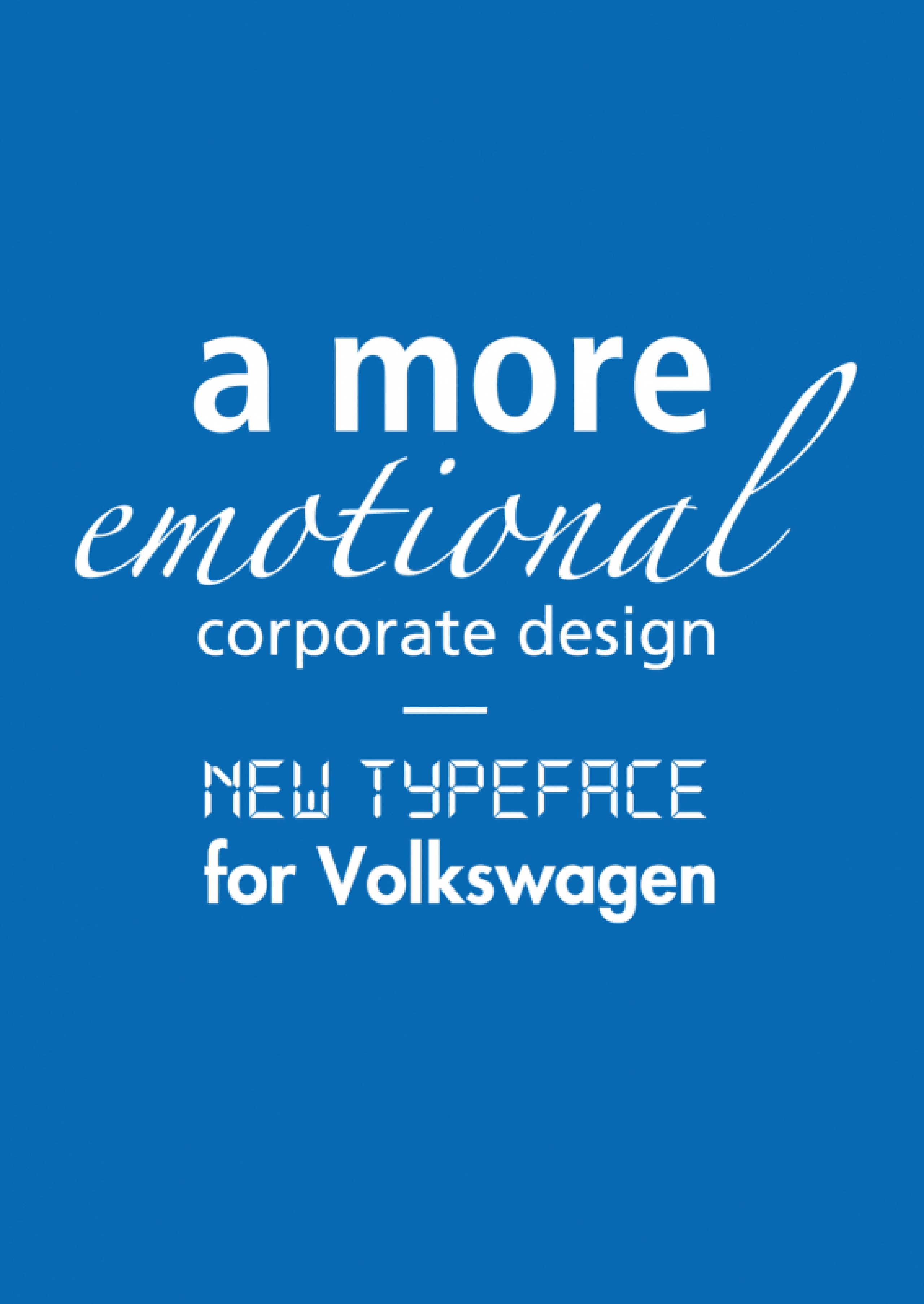 New Typeface for volkswagen