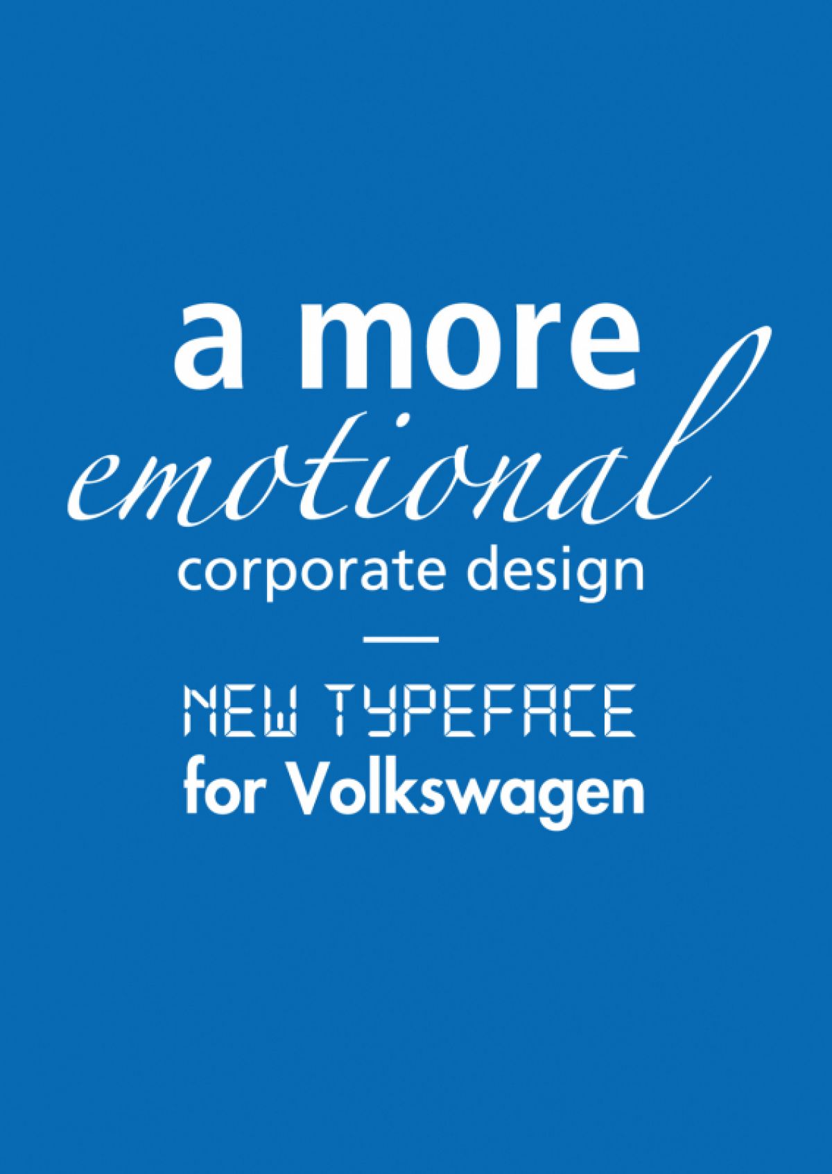 New Typeface for volkswagen