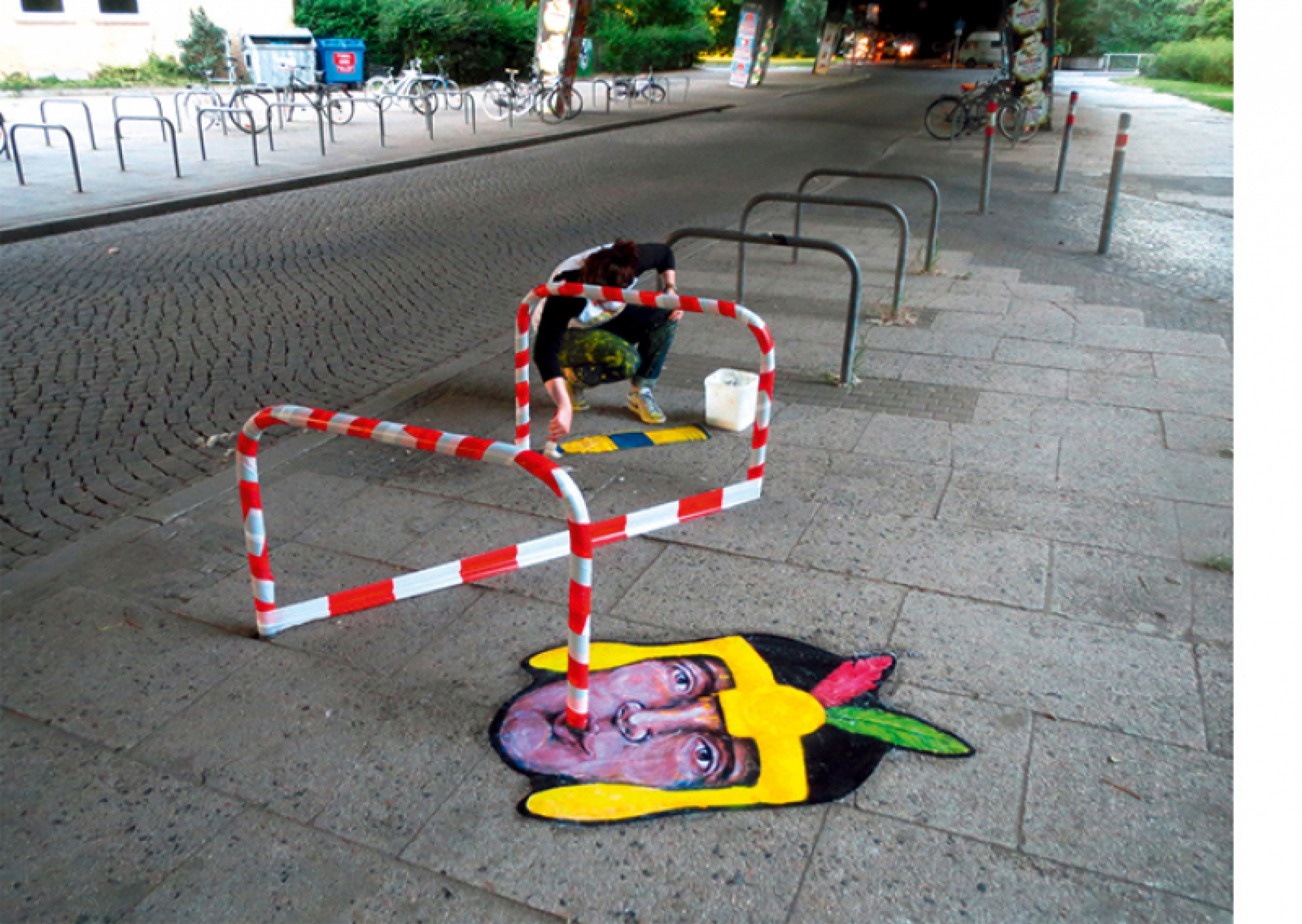 Eine Street Art Advertising Kampagne