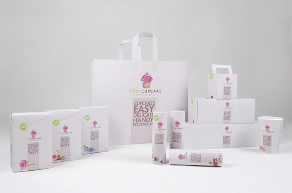 Entwicklung eines Packagings für ein Cupcake Café