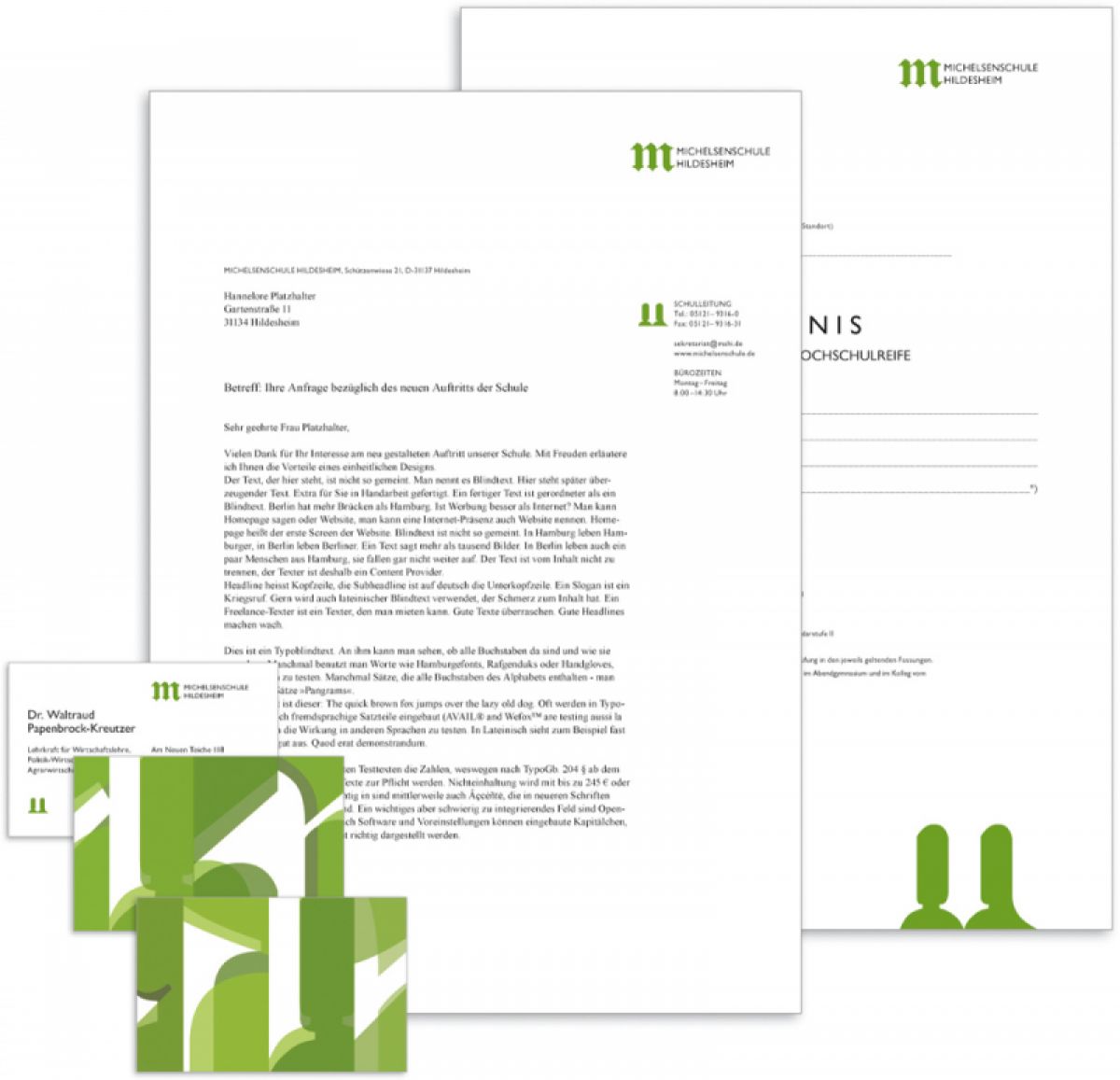 Corporate Design für die
Michelsenschule Hildesheim