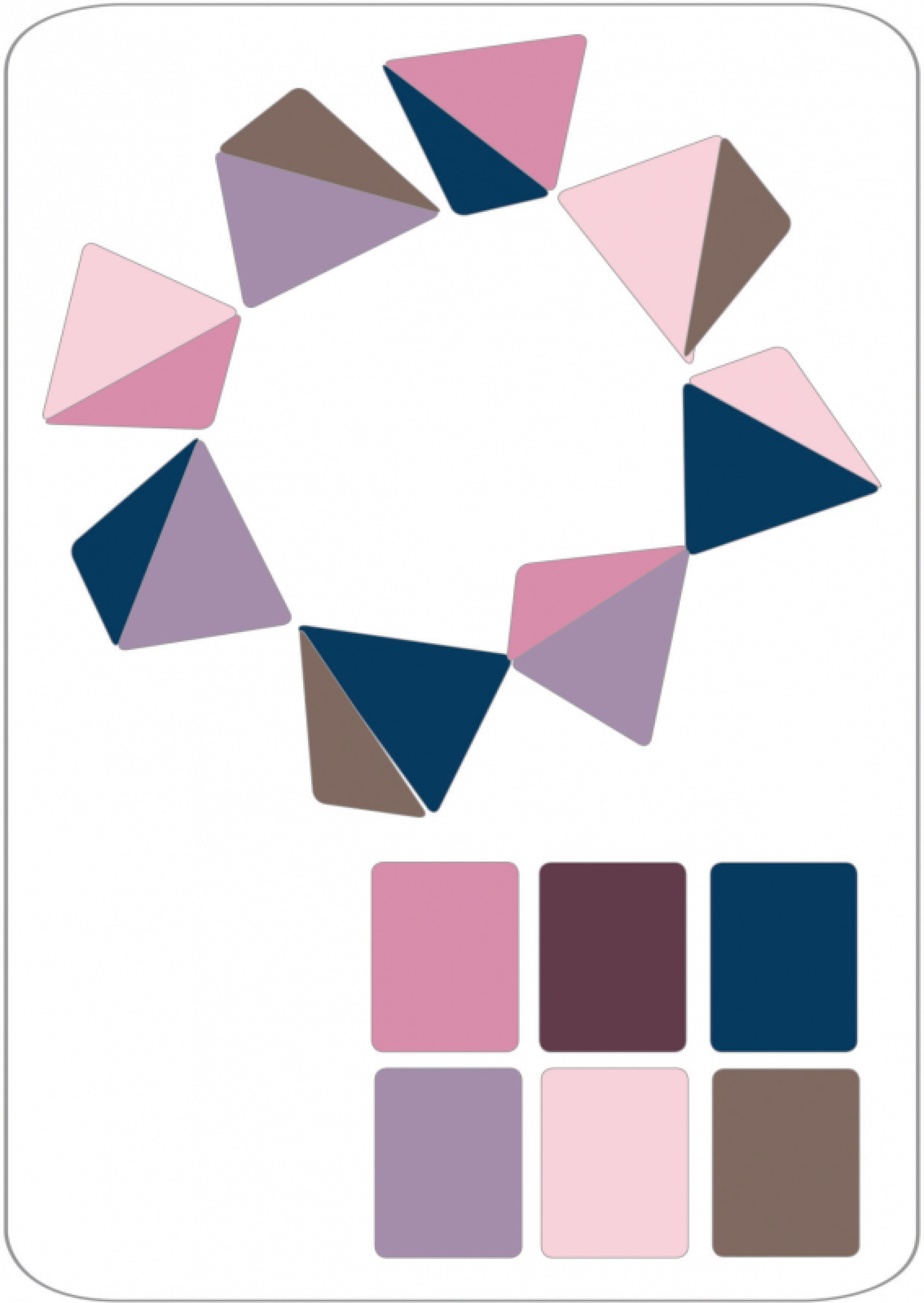 Auseinandersetzung mit Farbe,
Form und Material