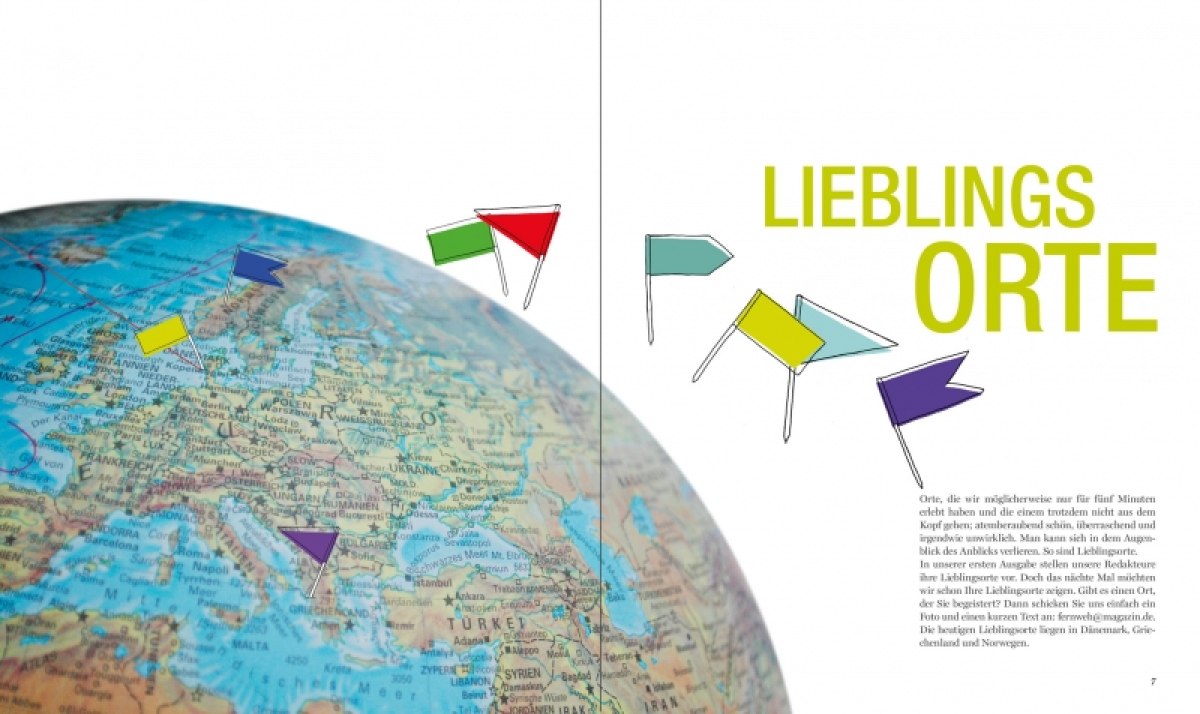 Gestaltung eines Reisemagazins