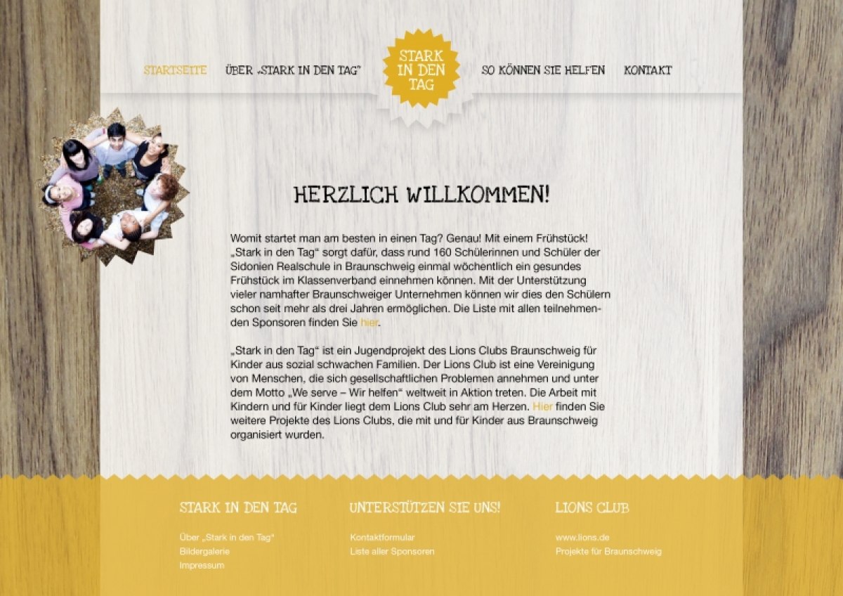 Entwicklung eines Corporate Designs für ein Jugendprojekt des Lions Clubs Braunschweig