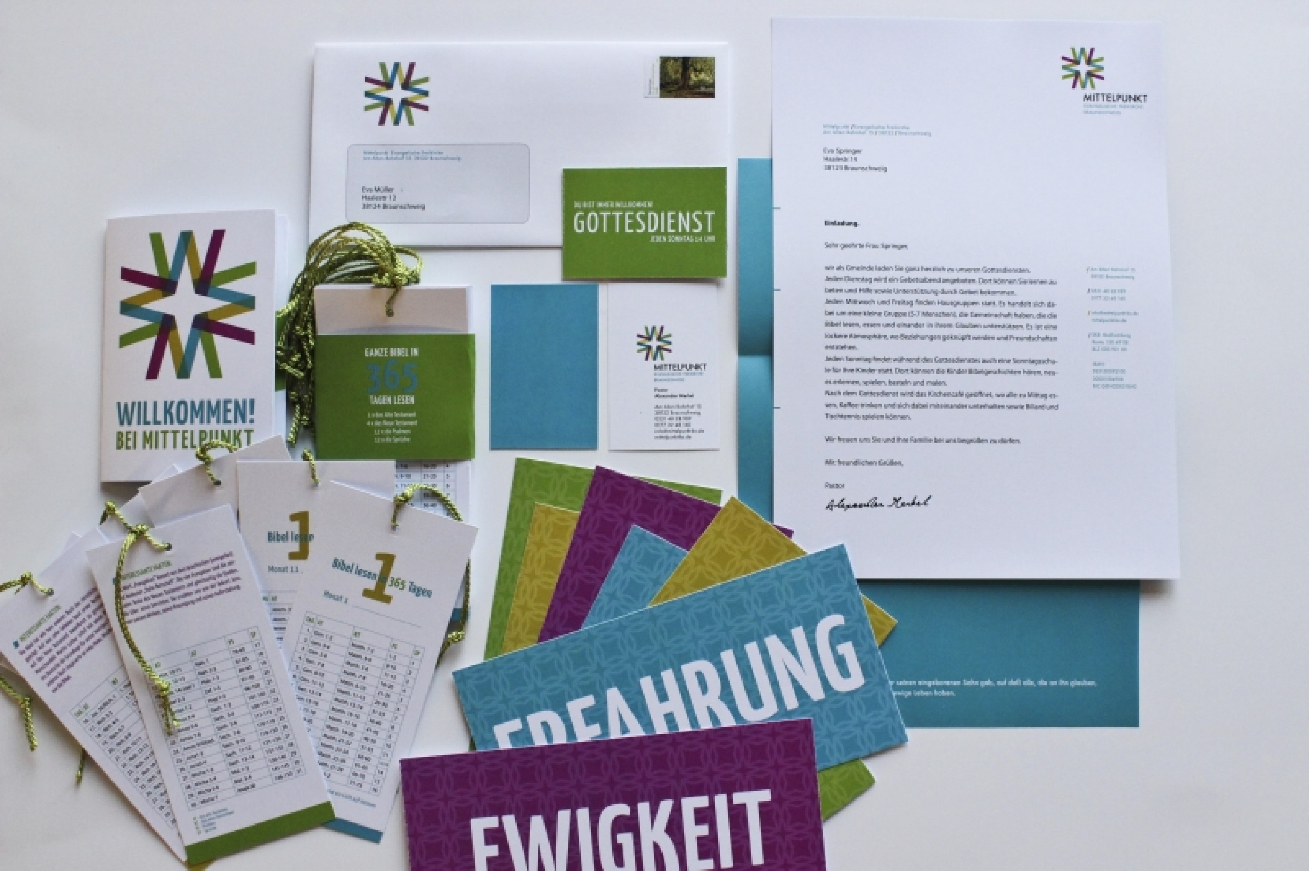 Ein Corporate Design für eine existierende evangelische Freikirche in Braunschweig.