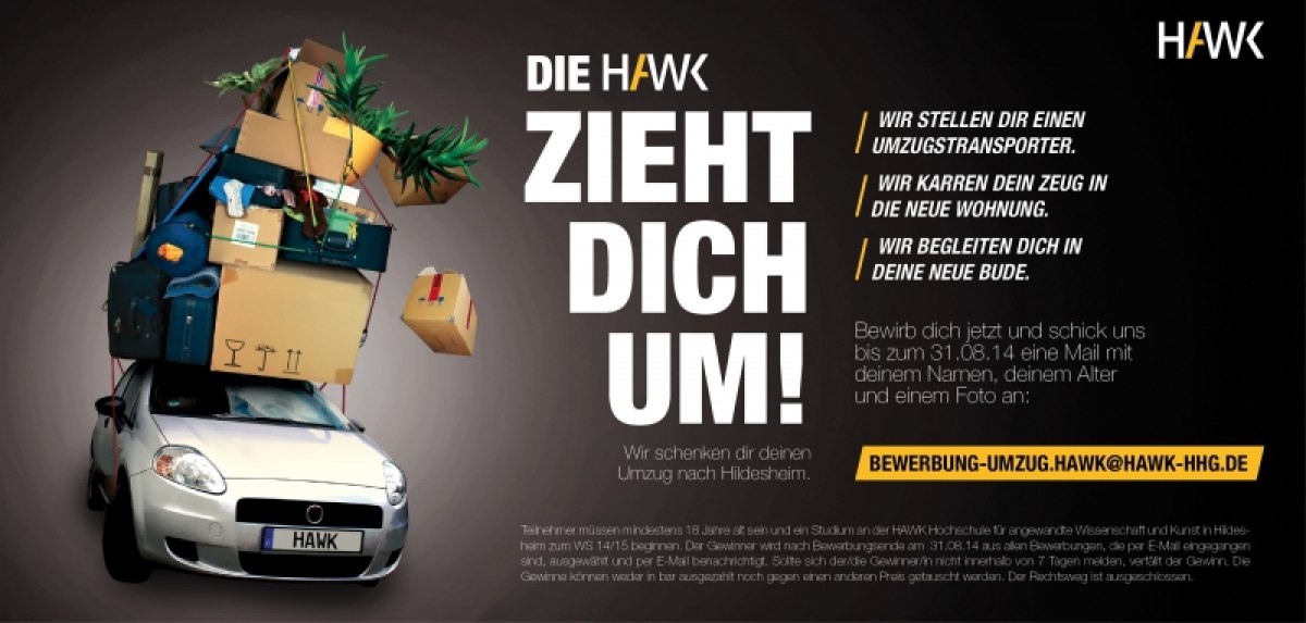 Eine Aktion zum Umzug der HAWK