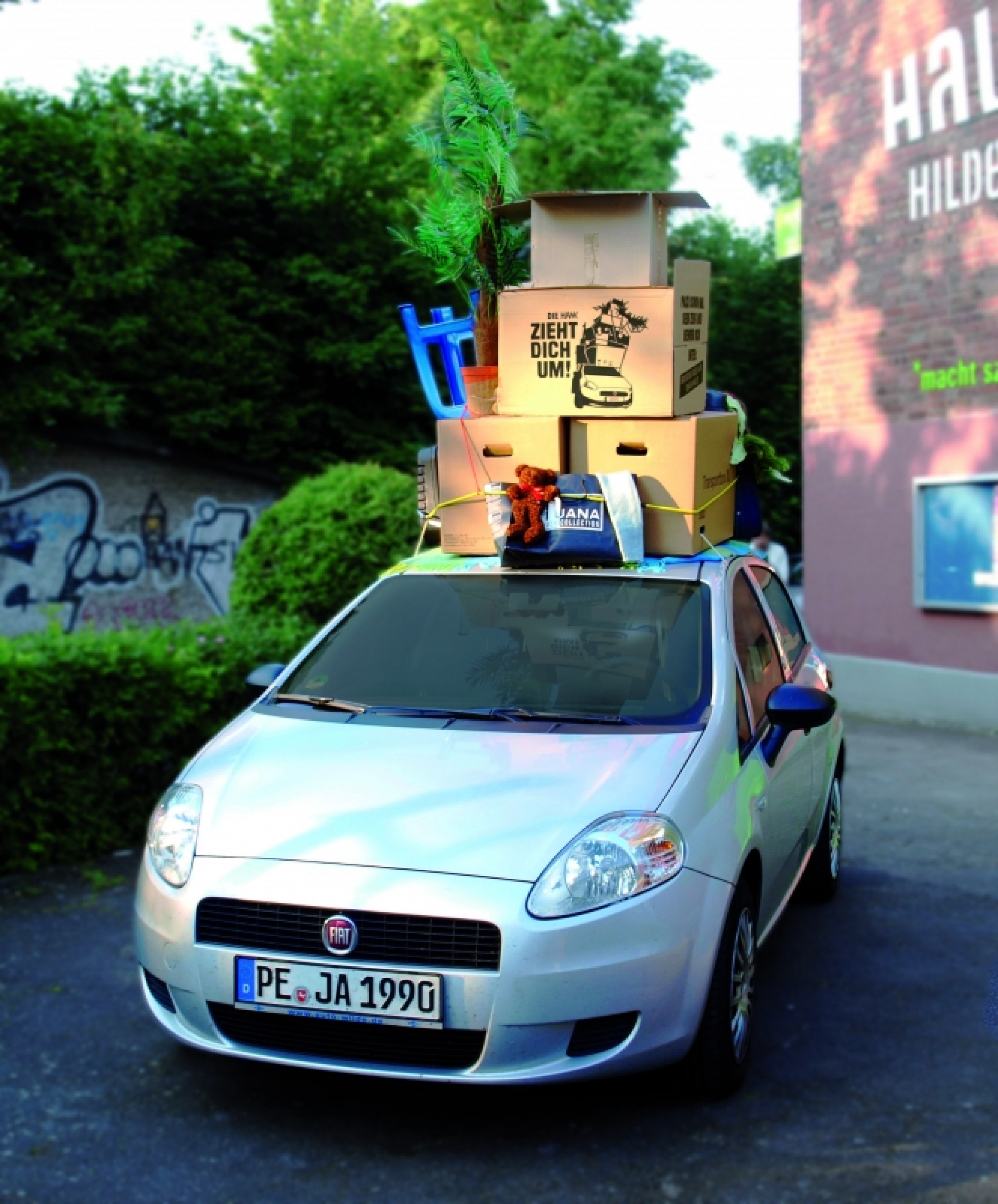 Eine Aktion zum Umzug der HAWK