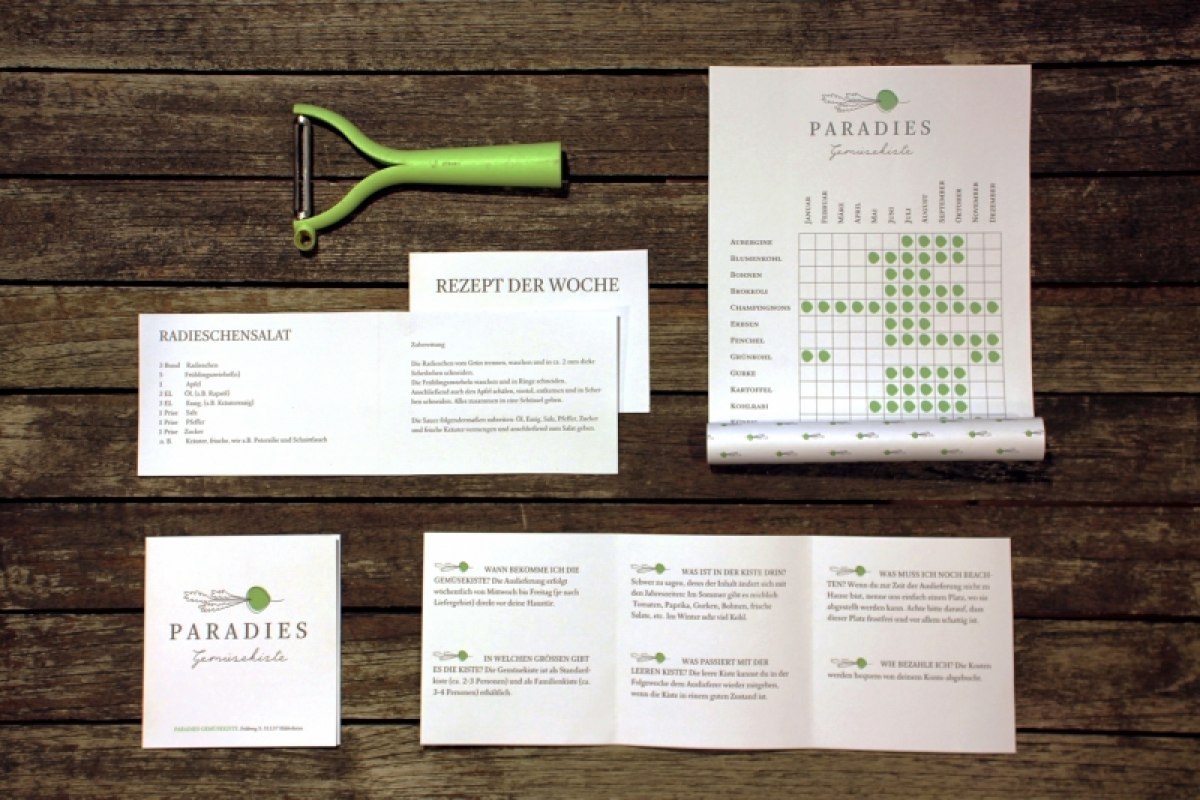 Entwicklung eines Corporate Designs für einen Gemüsehof