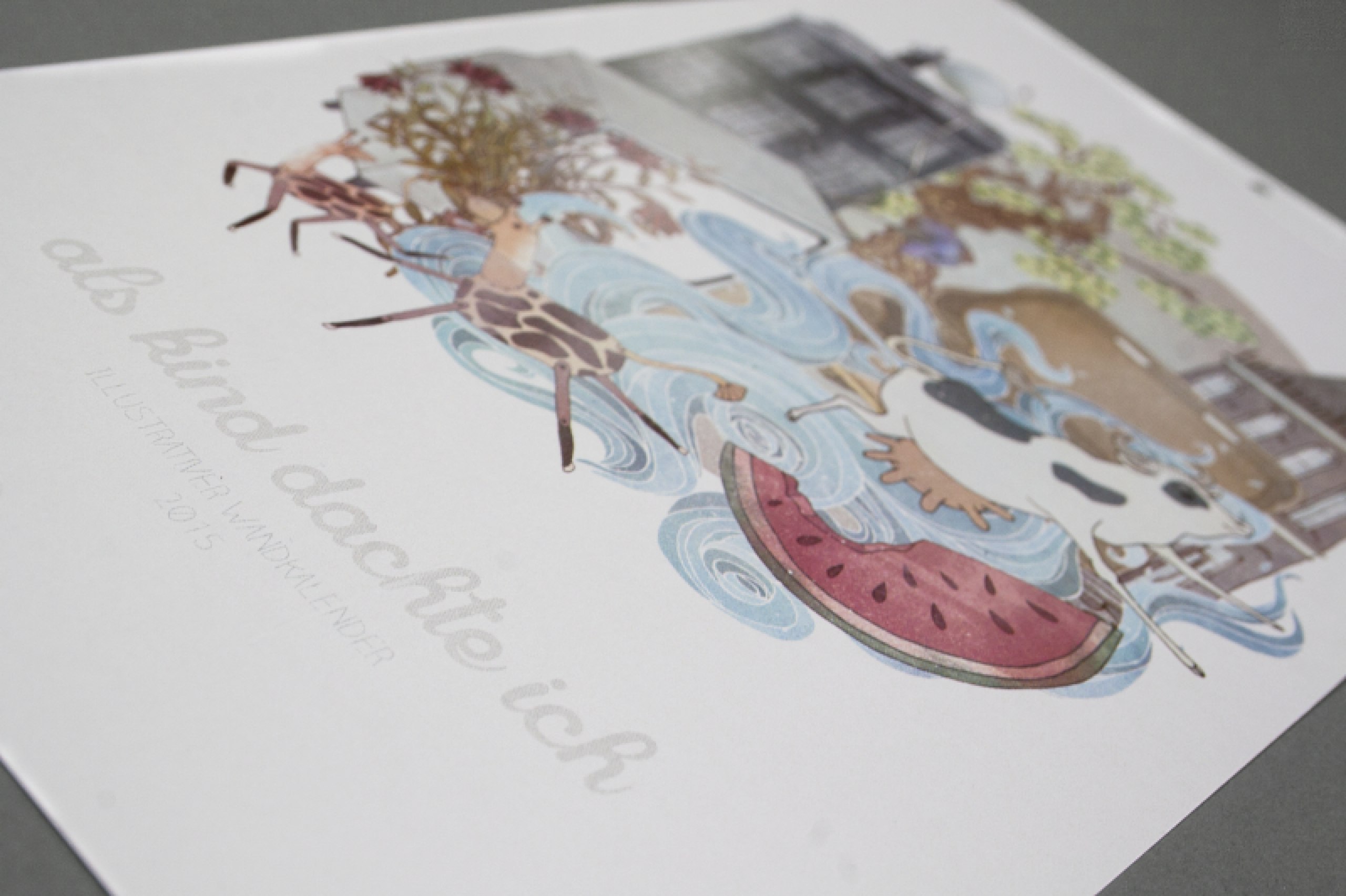 Gestaltung eines illustrativen Wandkalenders