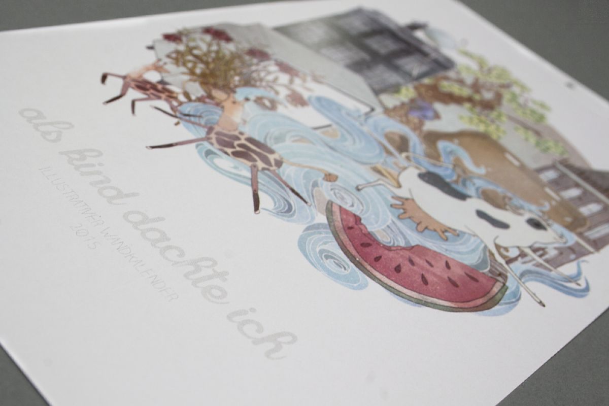 Gestaltung eines illustrativen Wandkalenders