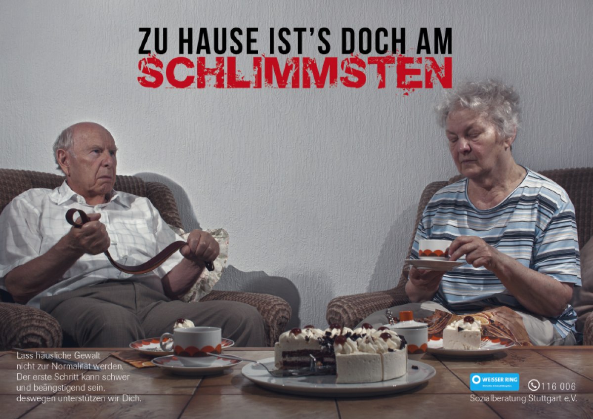 Eine Plakatkampagne gegen häusliche Gewalt