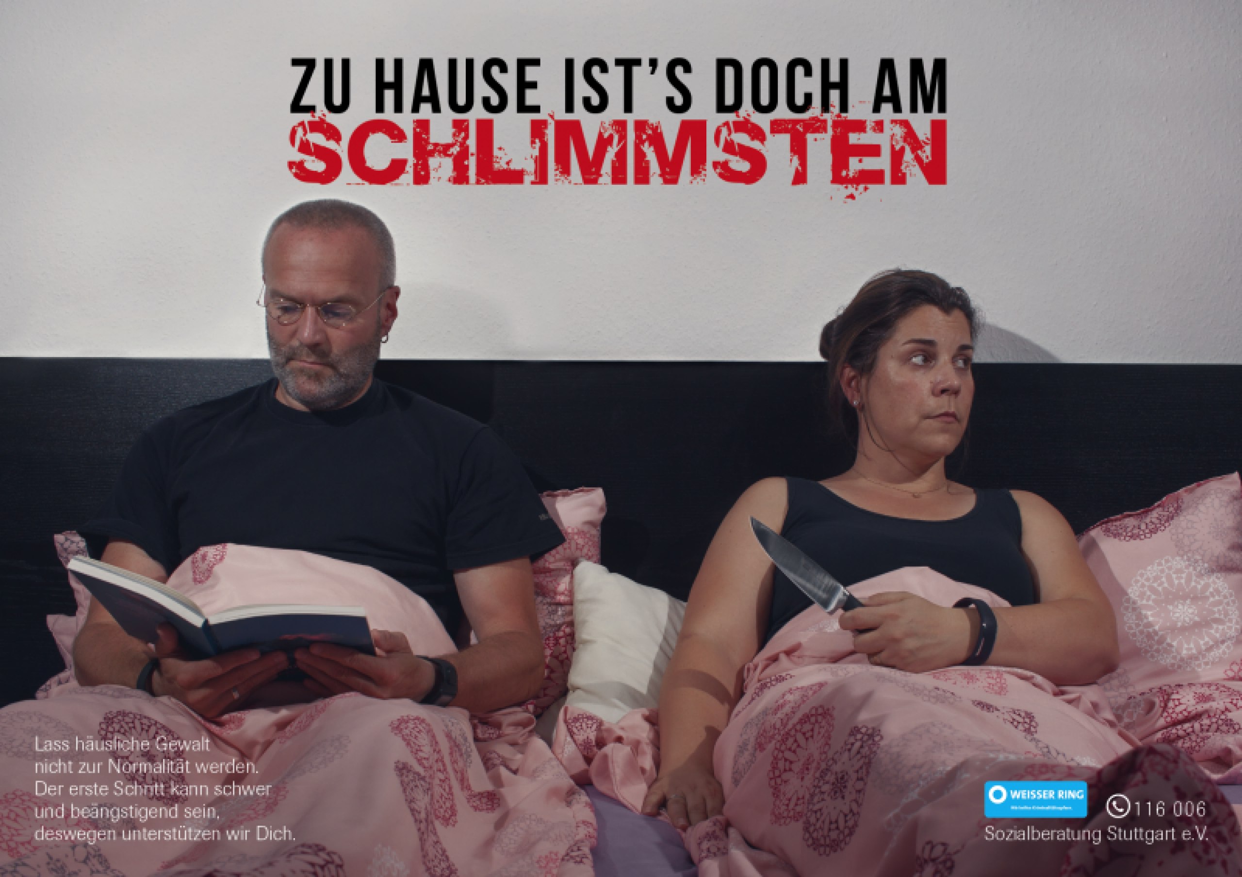 Eine Plakatkampagne gegen häusliche Gewalt