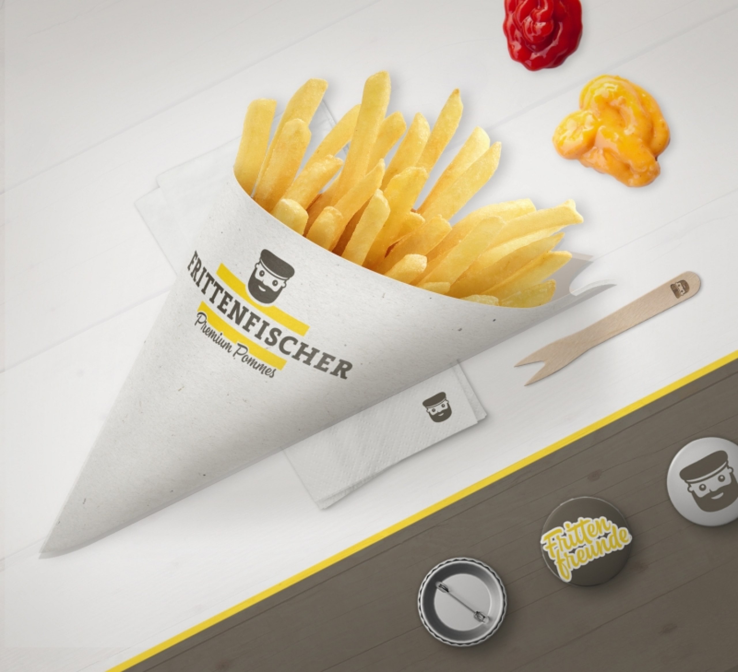 Entwicklung eines Corporate Designs für eine Premium-Pommesbude