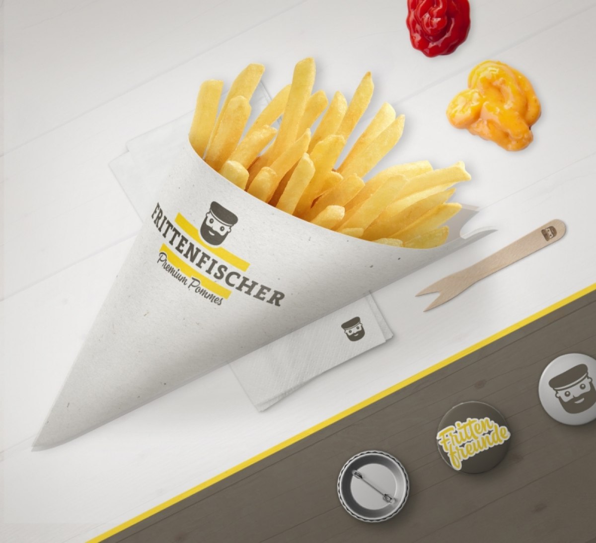 Entwicklung eines Corporate Designs für eine Premium-Pommesbude