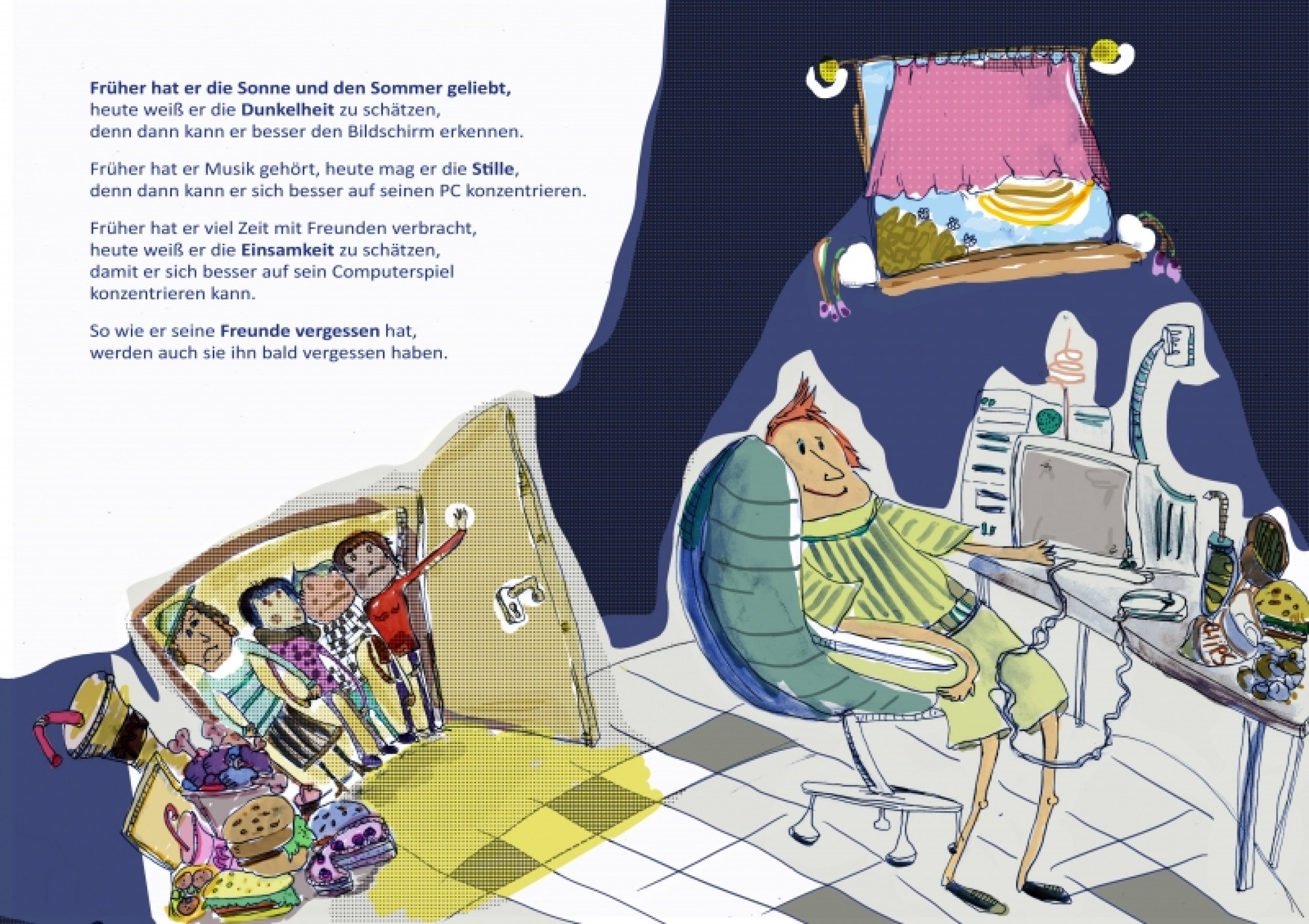 Illustration eines Jugendbuches