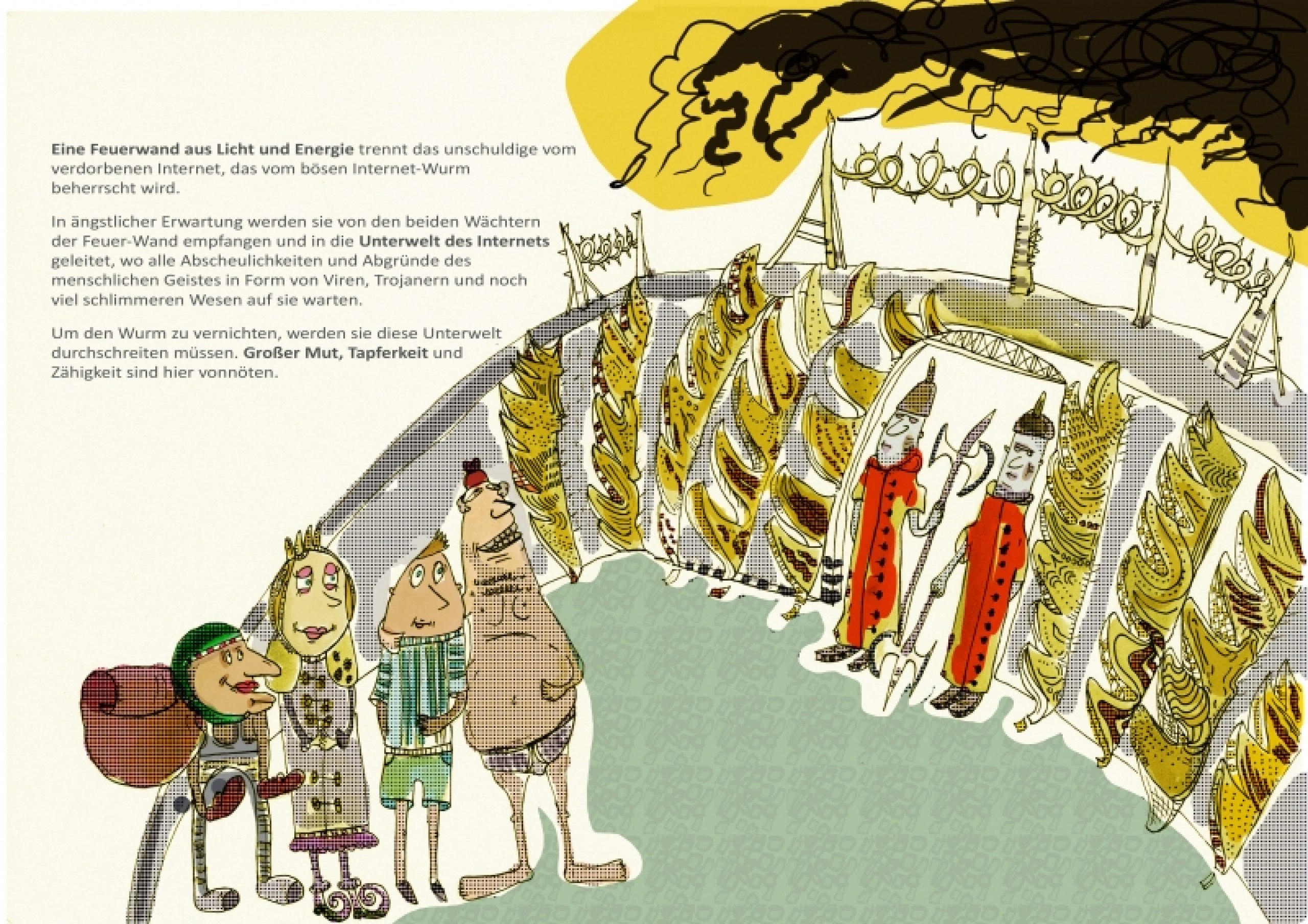 Illustration eines Jugendbuches