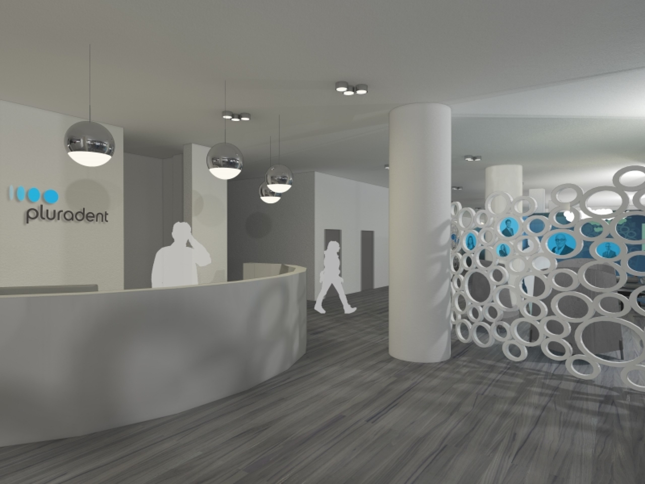 Ausstellungskonzept für den Firmensitz des Dentalfachhandelsunternehmens Pluradent