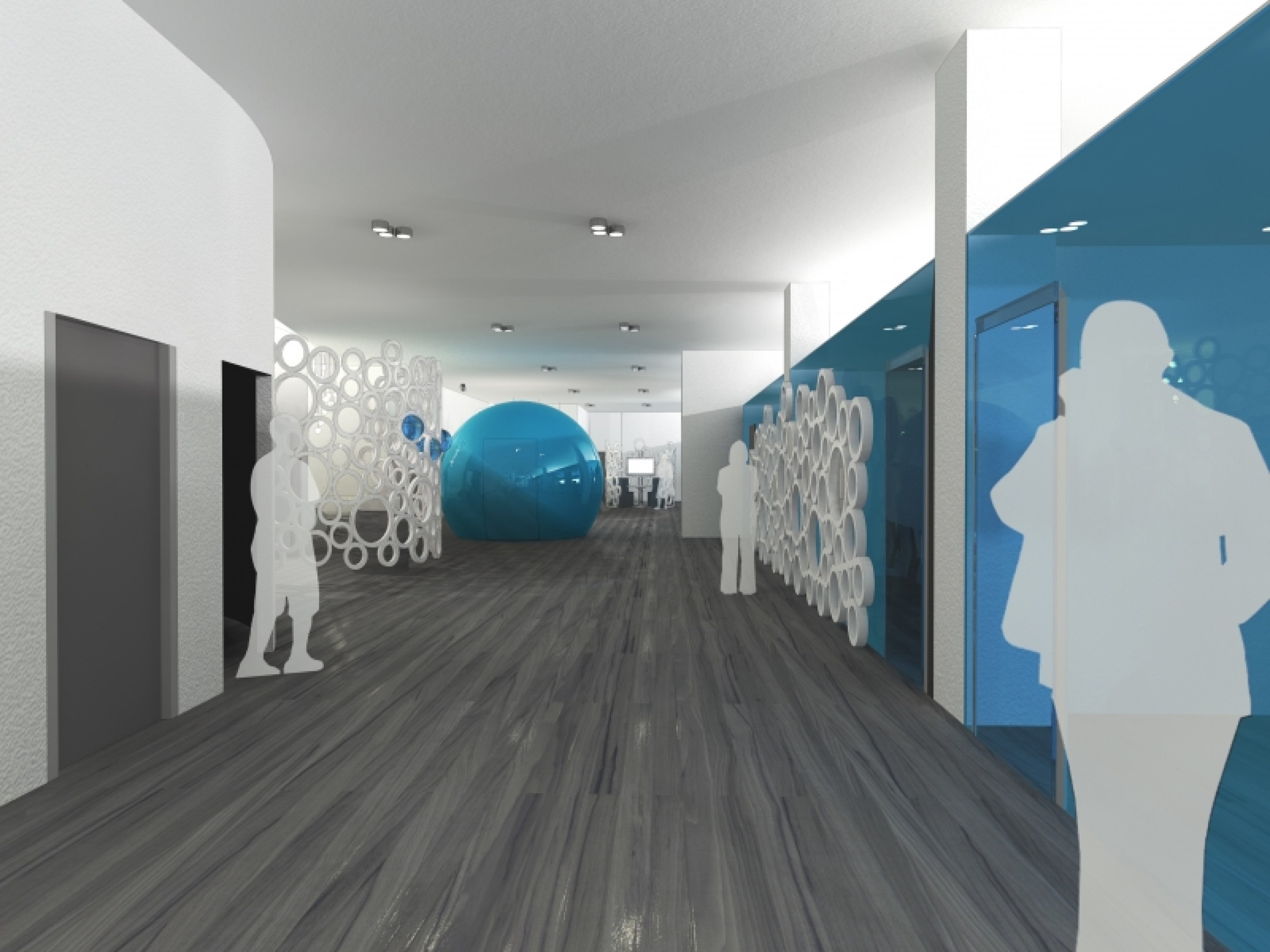 Ausstellungskonzept für den Firmensitz des Dentalfachhandelsunternehmens Pluradent