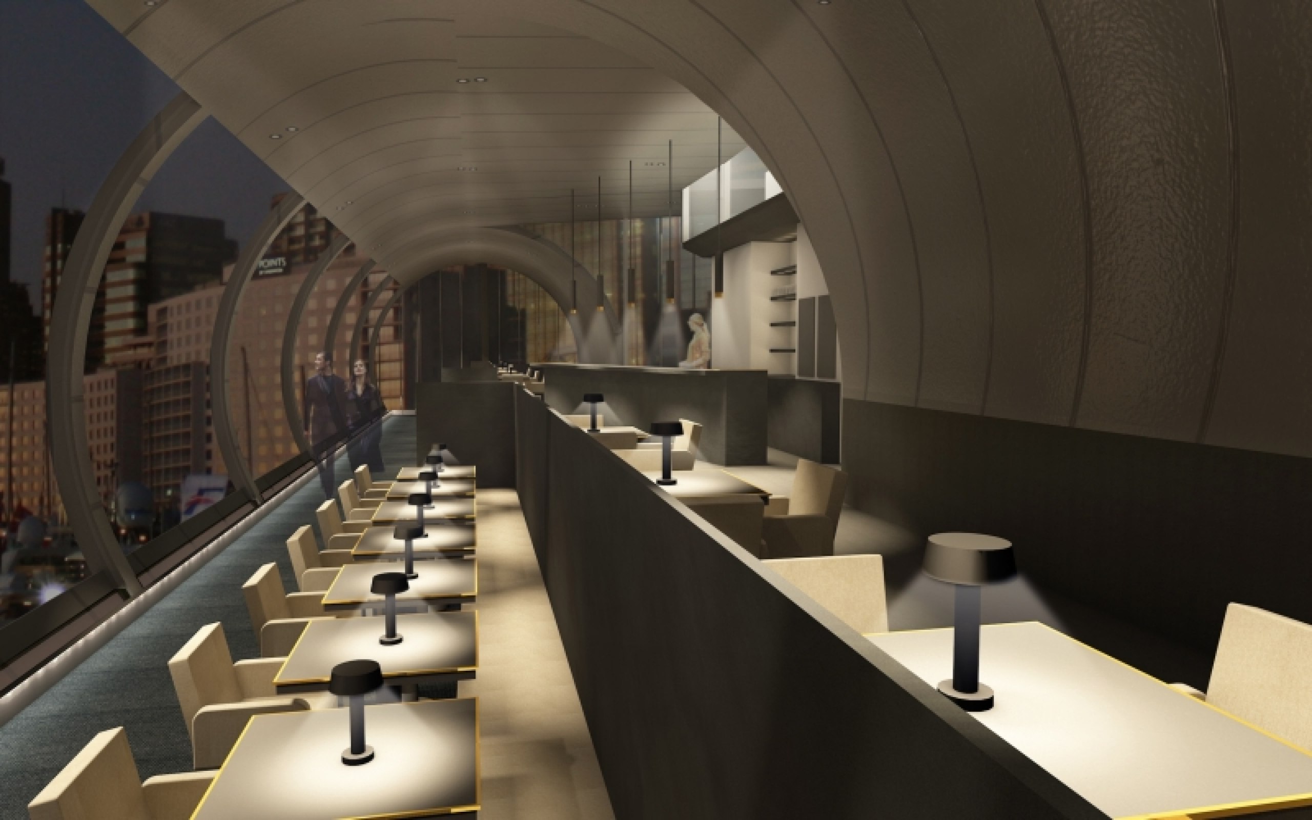 Umnutzung der Sydney Monorail Stationen zu einem zusammengehörigen Restaurantverbund