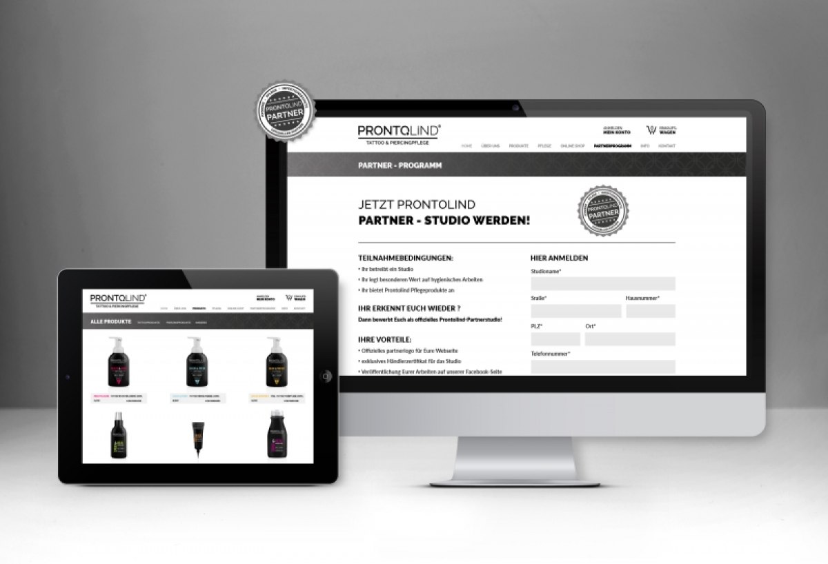 Neugestaltung des Corporate Designs für eine Piercing- & Tattoopflegemarke