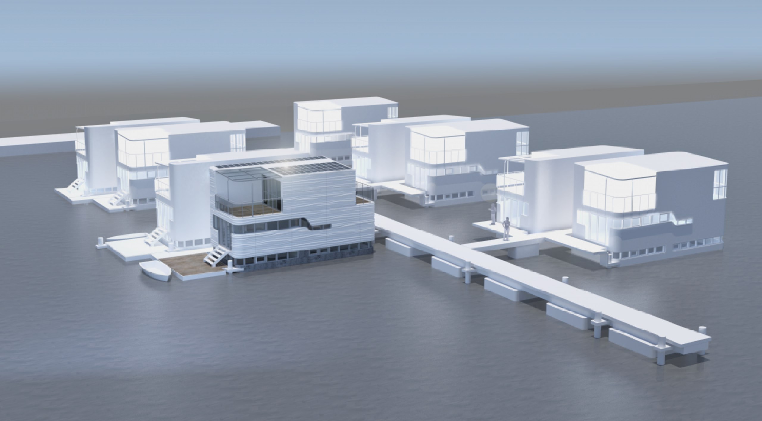 Wohnungsentwicklung auf dem Wasser