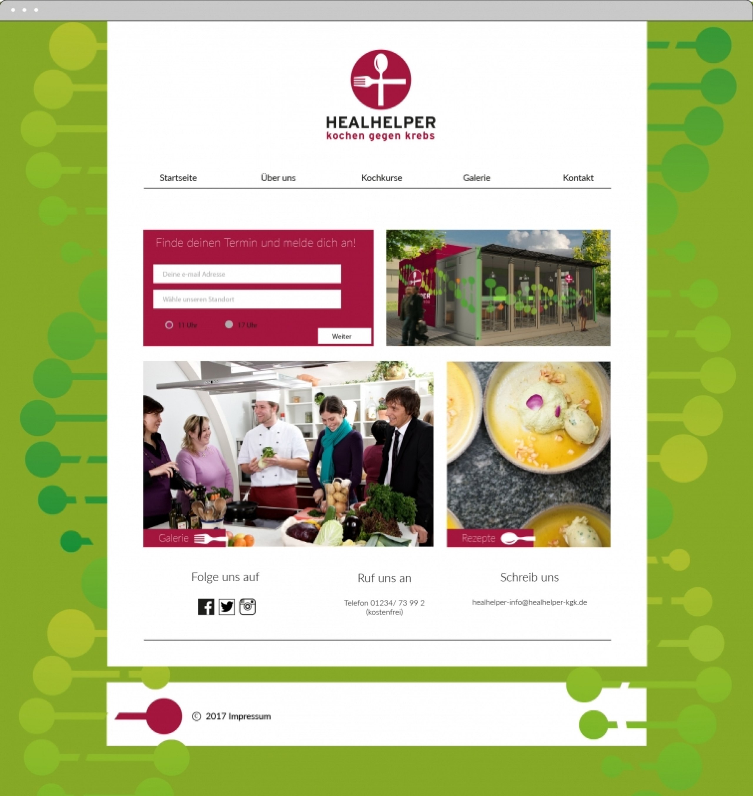 Corporate Design für einen medizinischen Kochkurs
