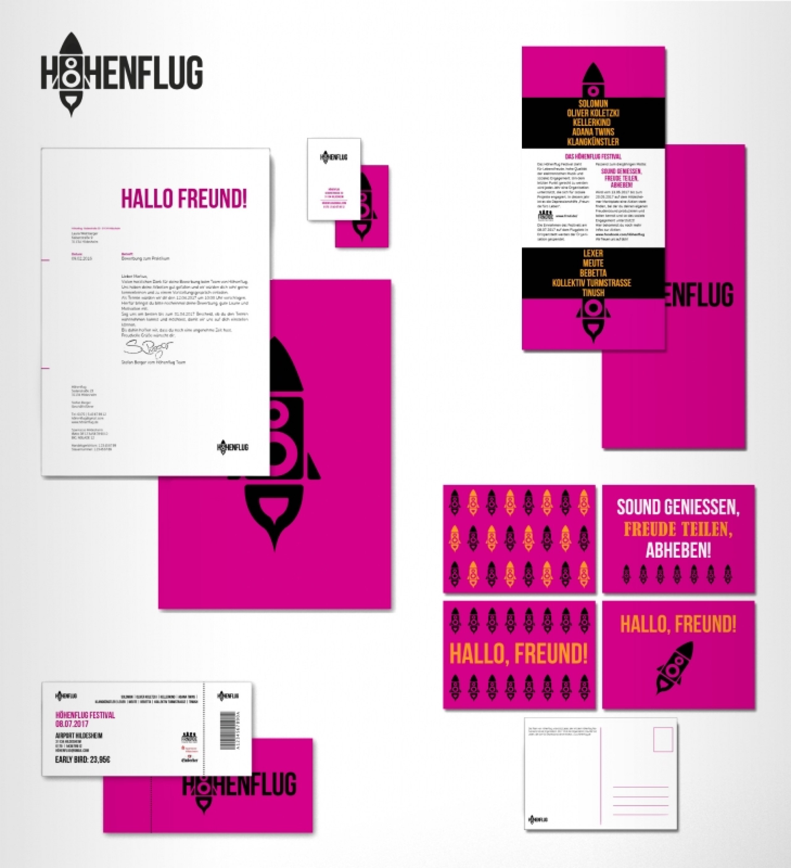 Entwicklung eines Corporate Designs und einer Kampagne für ein Elektrofestival