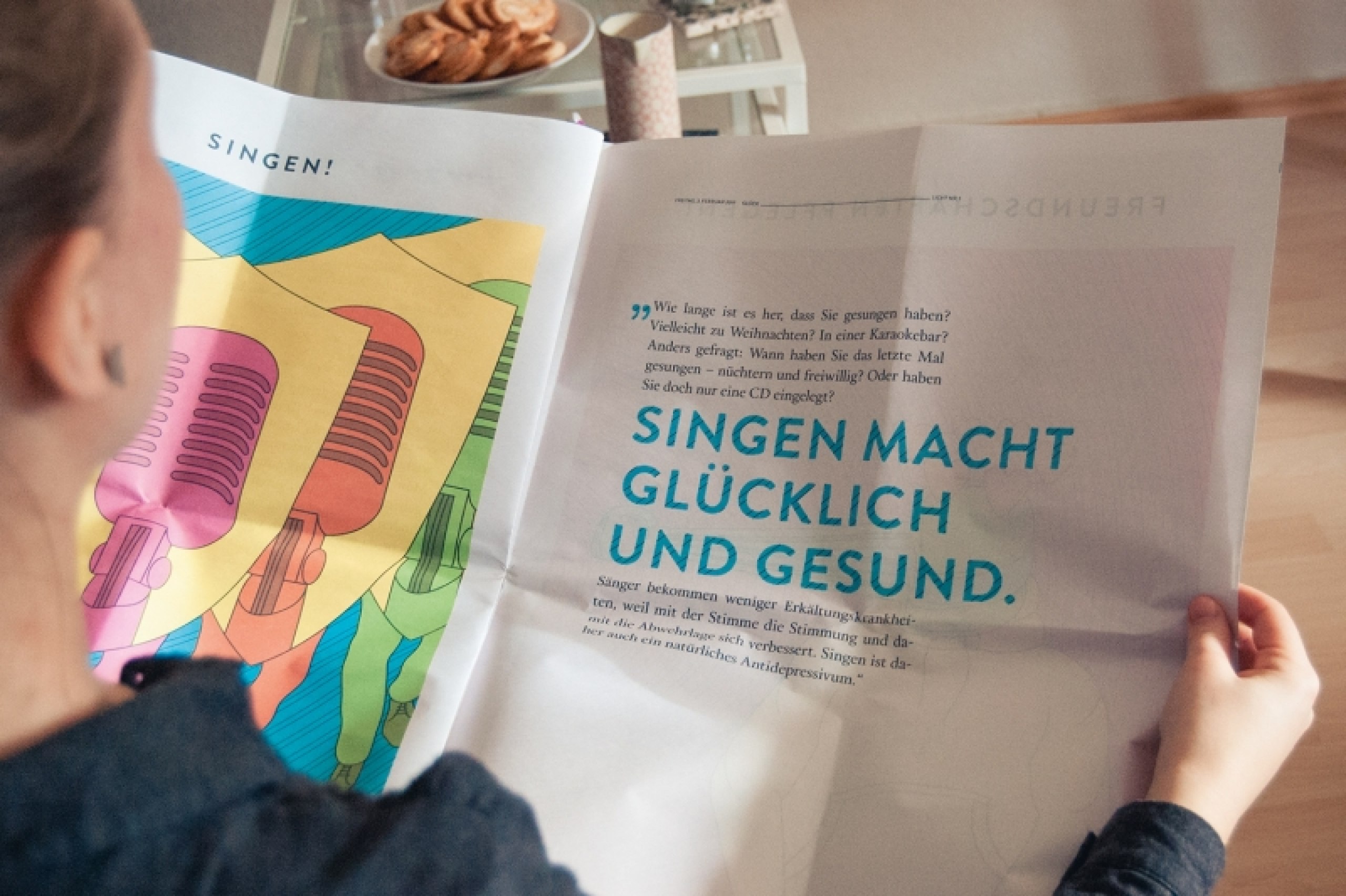 Entwicklung einer Zeitung, die das seelische Wohlbefinden positiv beeinflussen soll