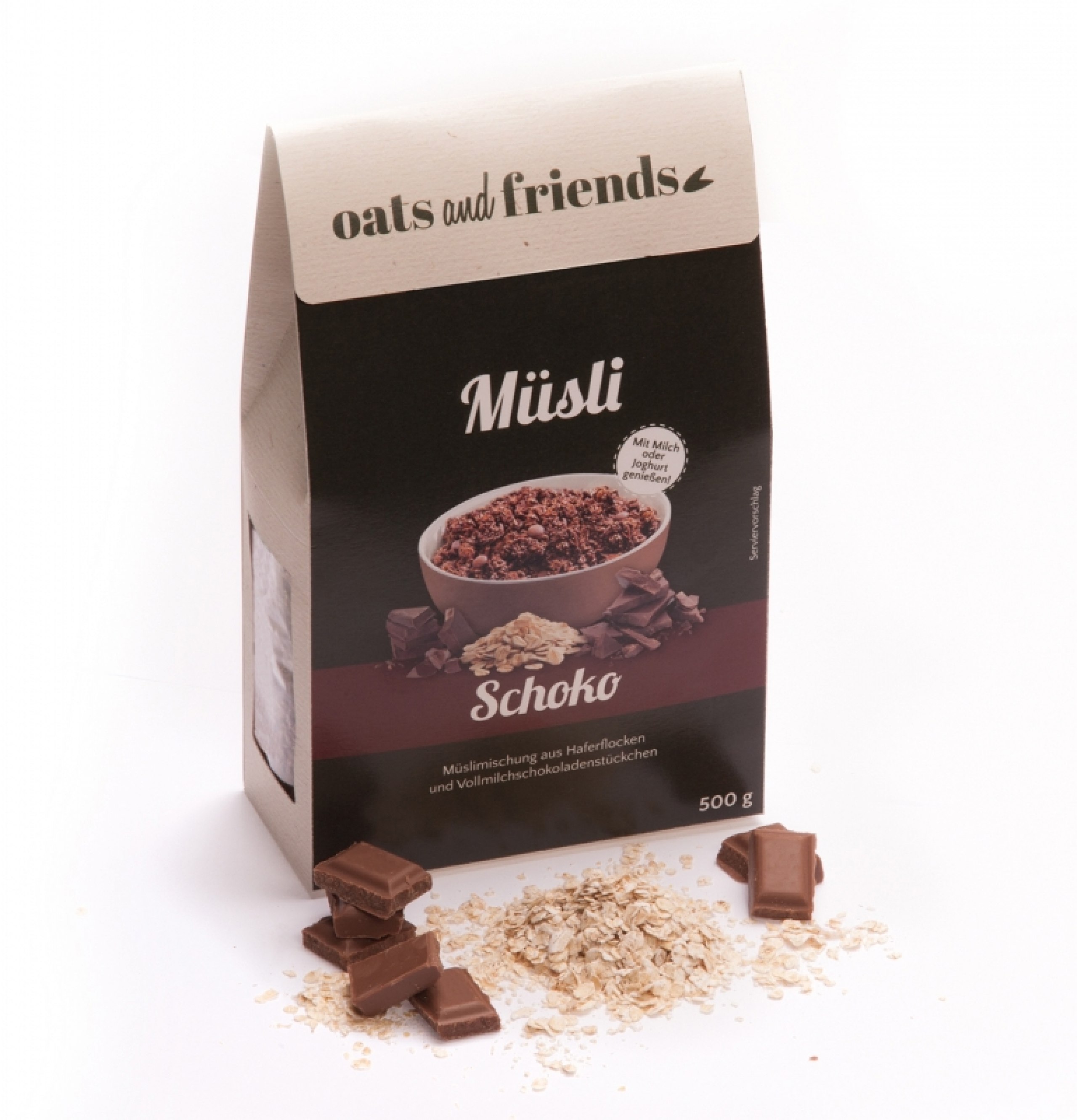 Farb- und Verpackungsgestaltung einer Müsli- und Porridge-Reihe