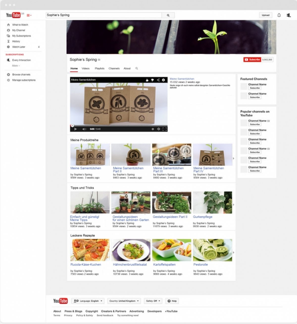 Gestaltung und Konzeption einer Community zum Thema Garten, Pflanzen und Ernährung