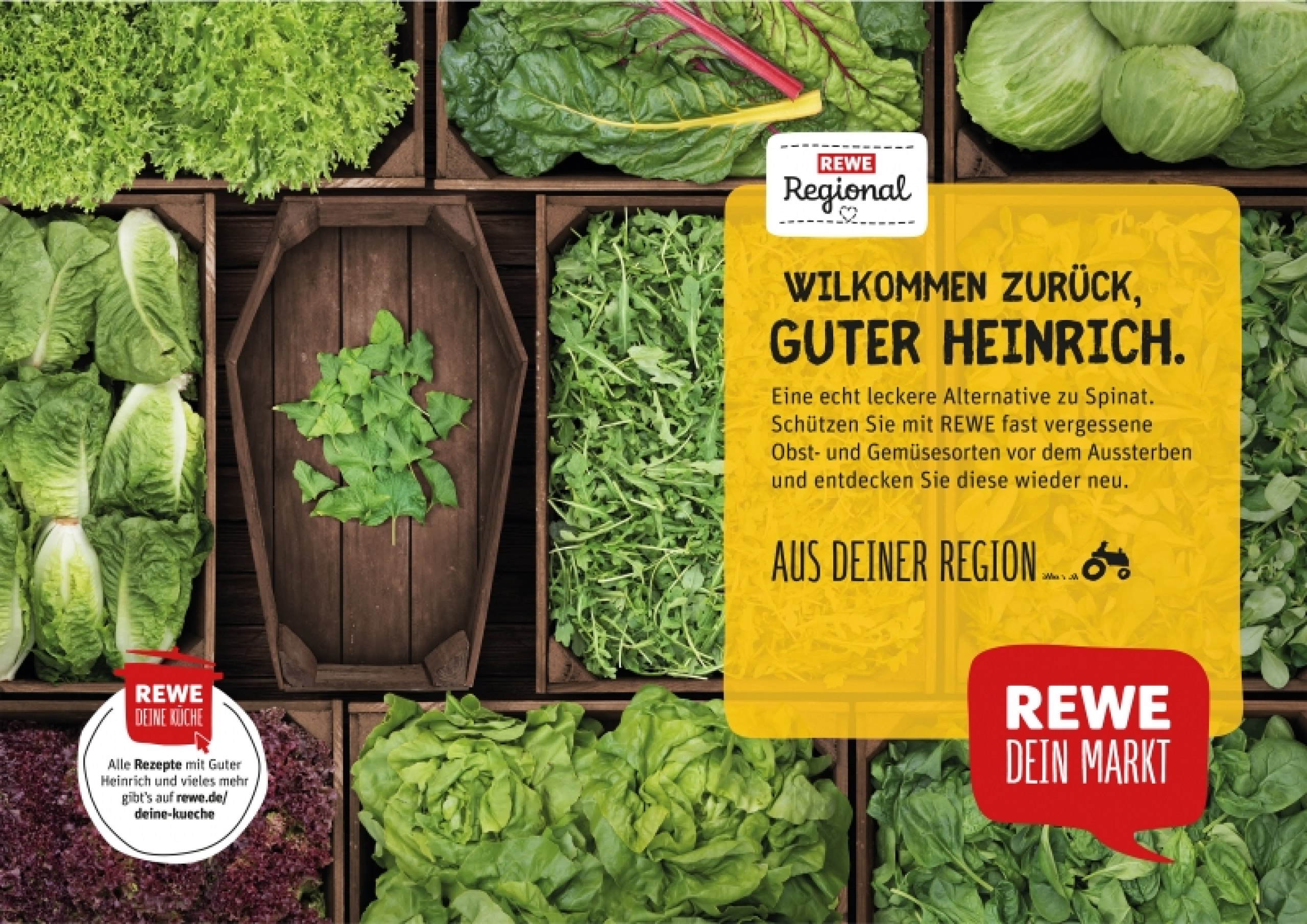Eine Kampagne zur Einführung fast vergessener Gemüse- und Obstsorten in die REWE Märkte