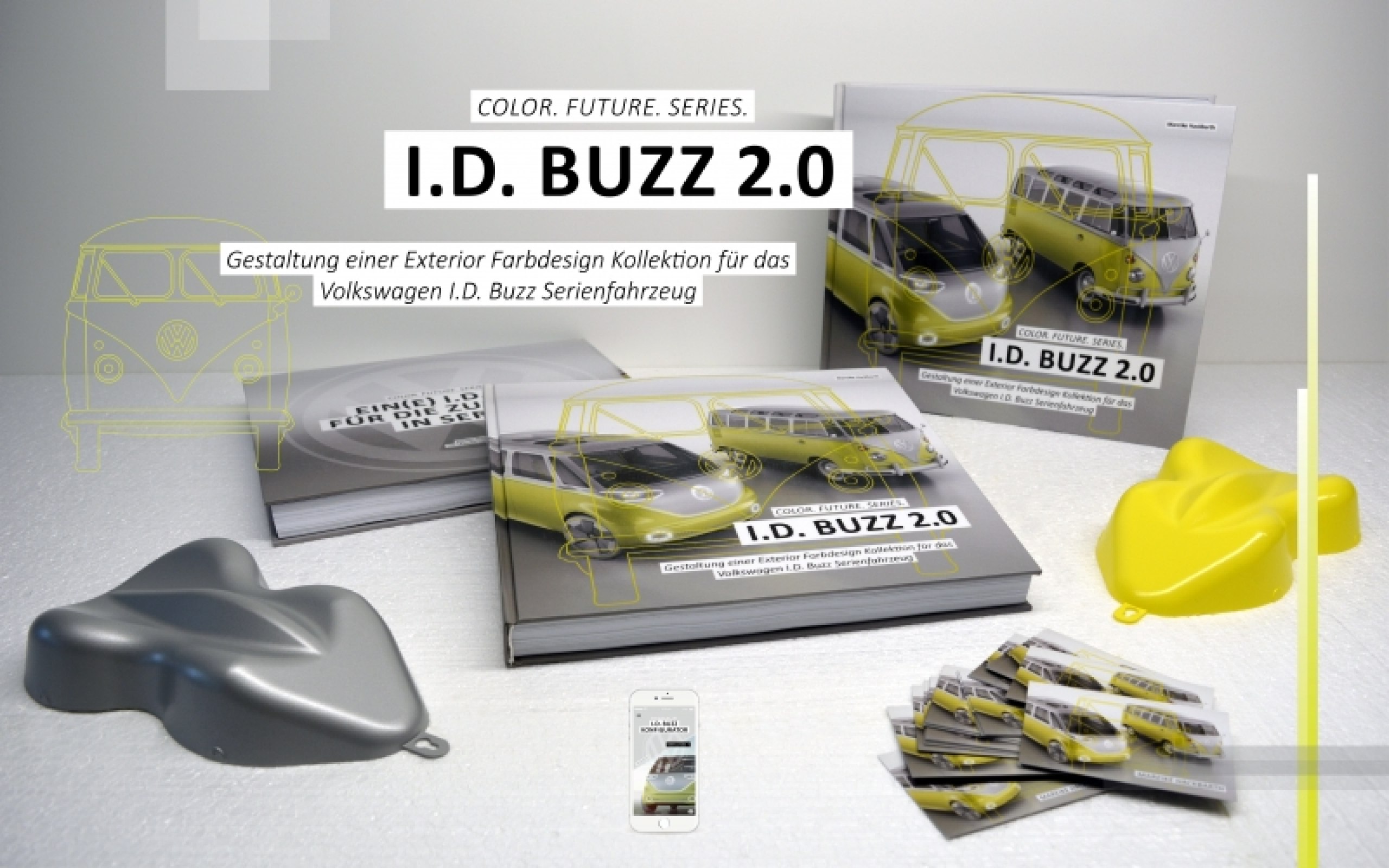 Gestaltung einer Exterior Farbdesign Kollektion für das VW I.D. Buzz Serienfahrzeug
