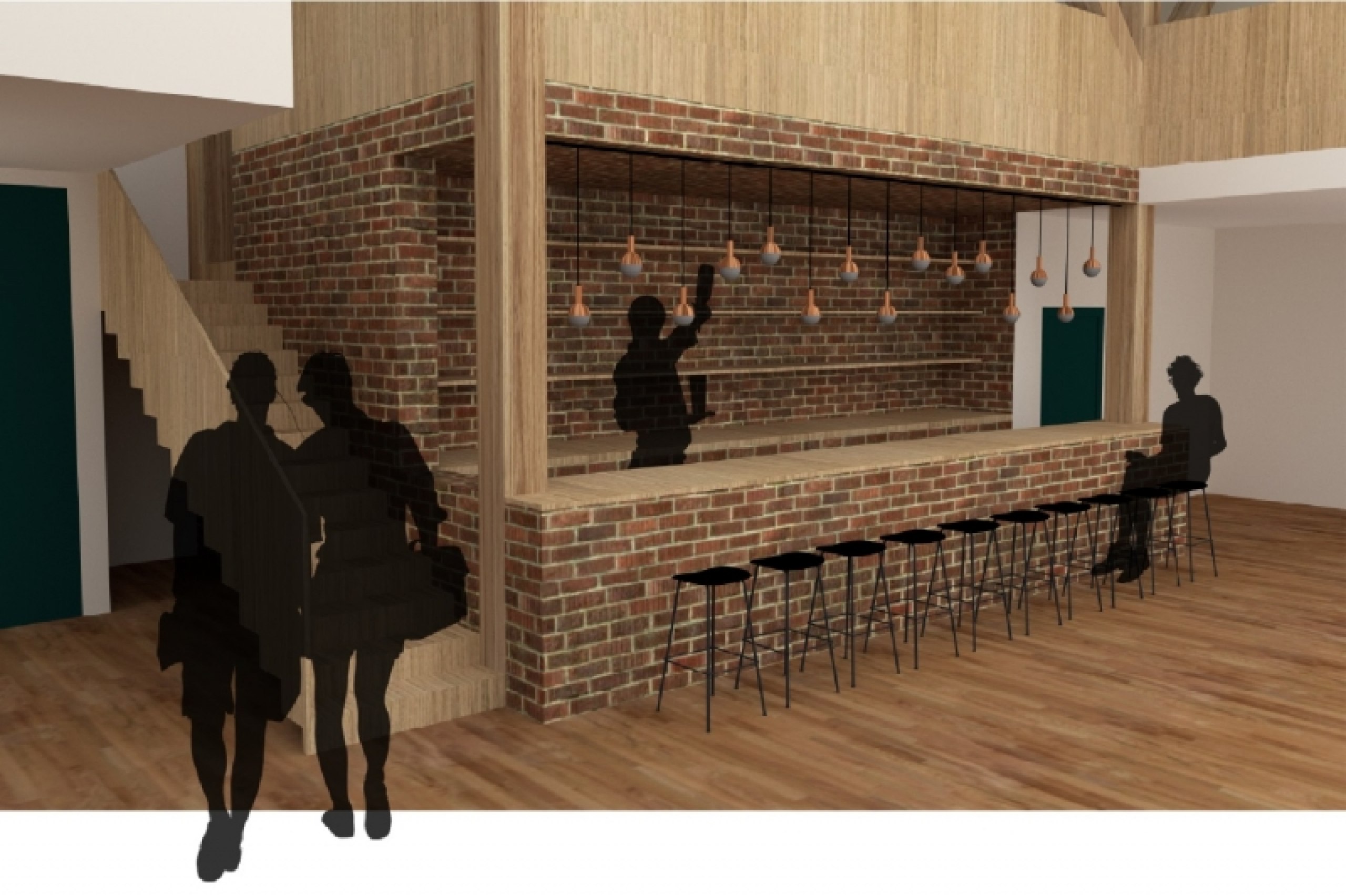 Veranstaltungsort mit Restaurant im Industrial Design
