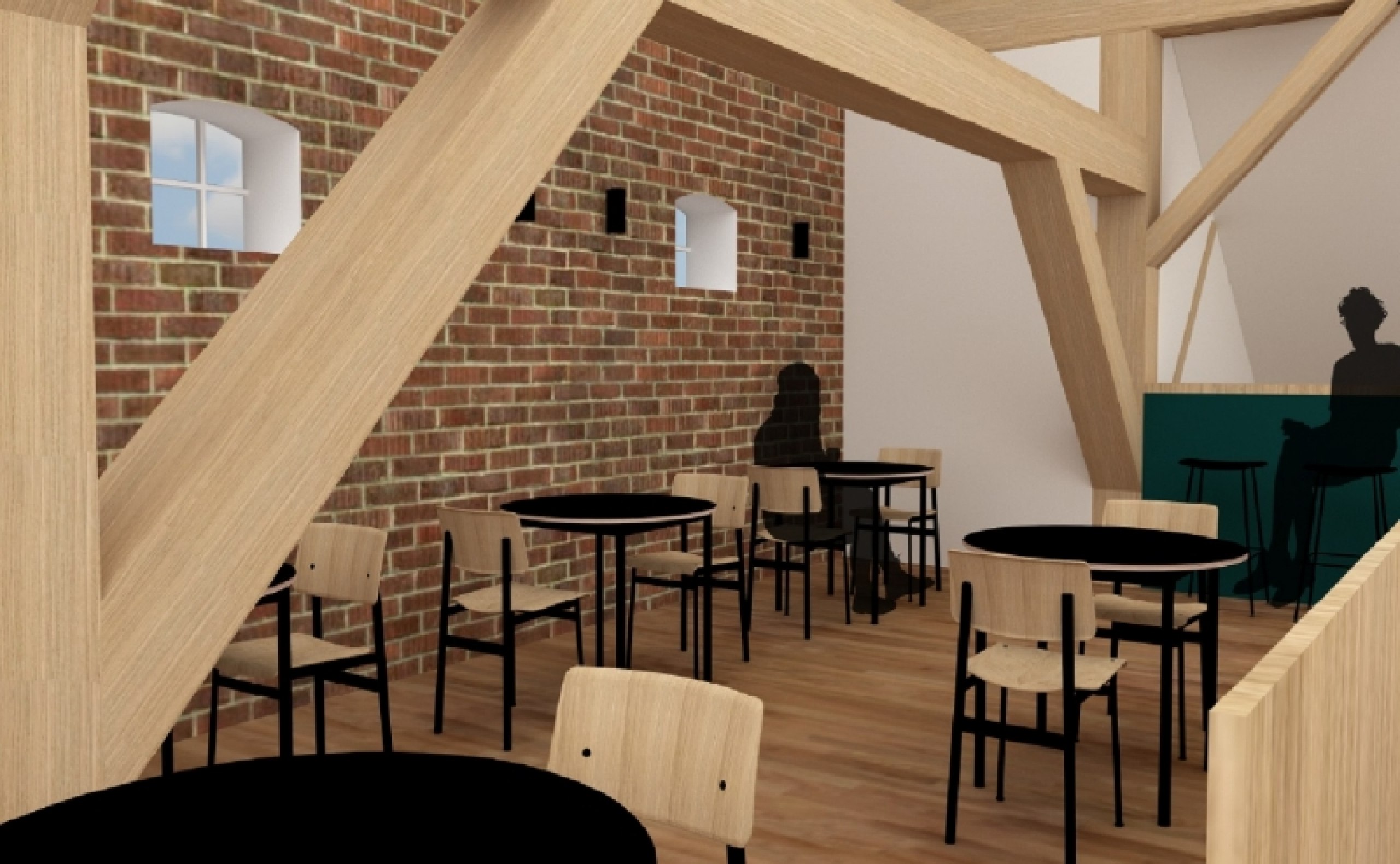 Veranstaltungsort mit Restaurant im Industrial Design
