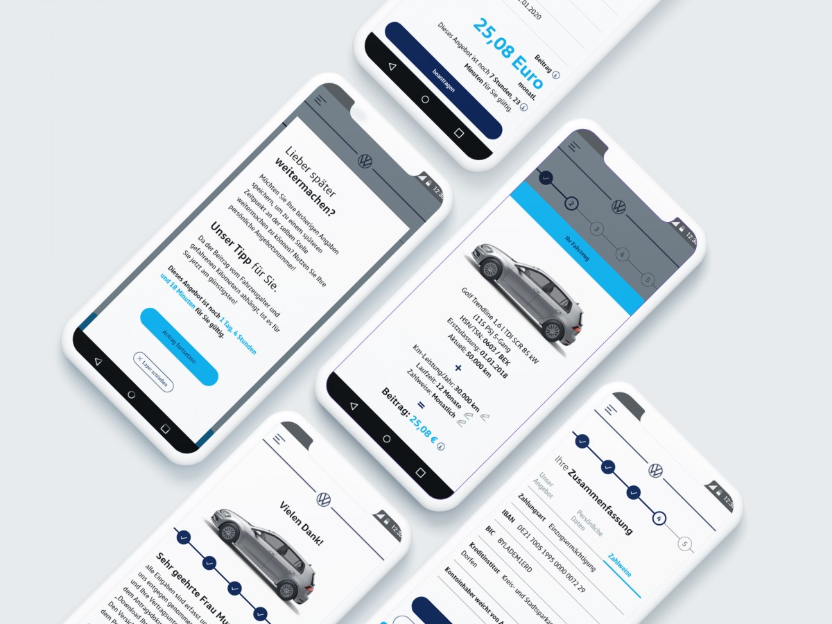 Optimierung einer digitalen Antragsstrecke mit Schwerpunkt auf UX/UI
