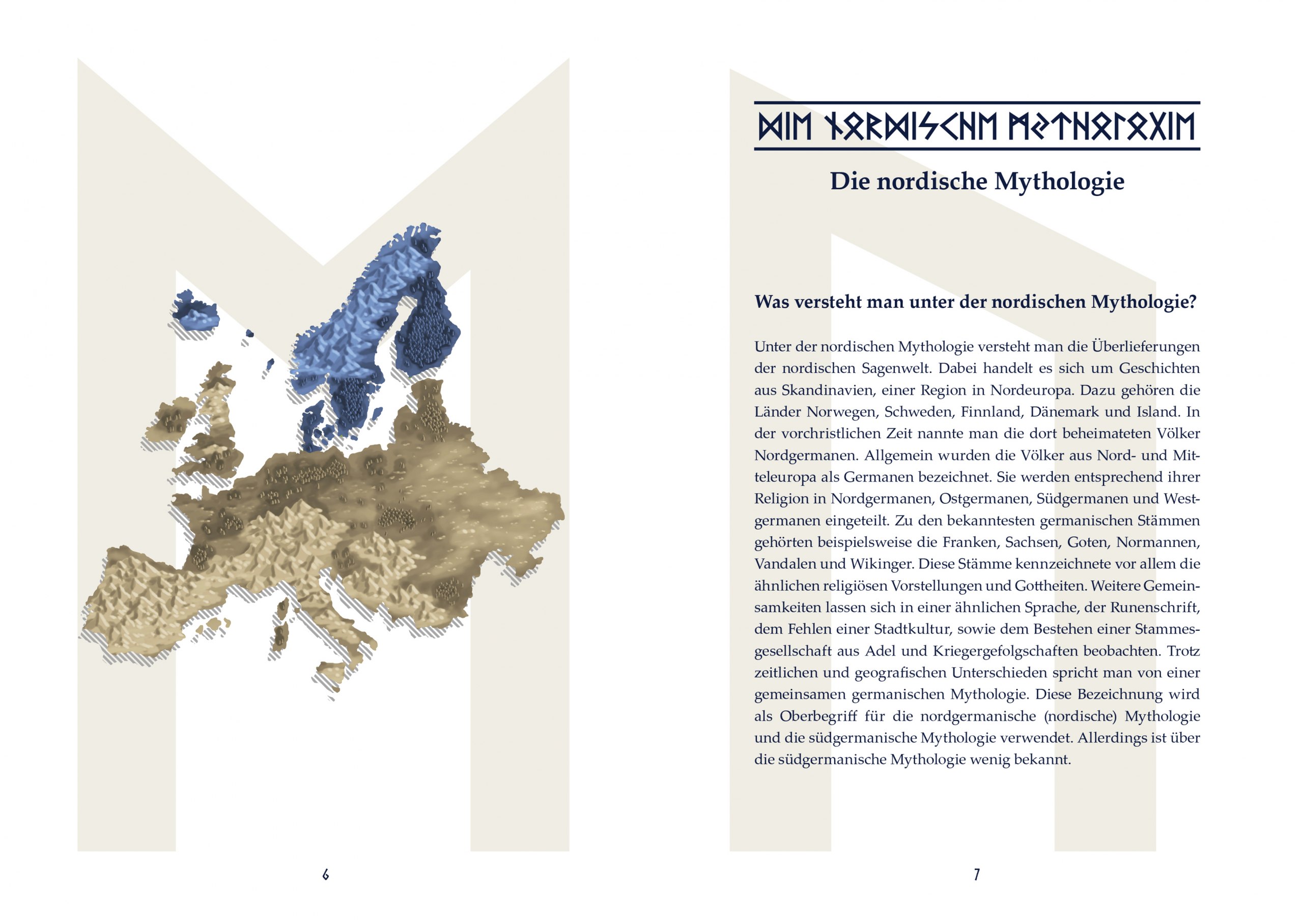 Konzeption und Gestaltung eines Buches über die nordische Mythologie