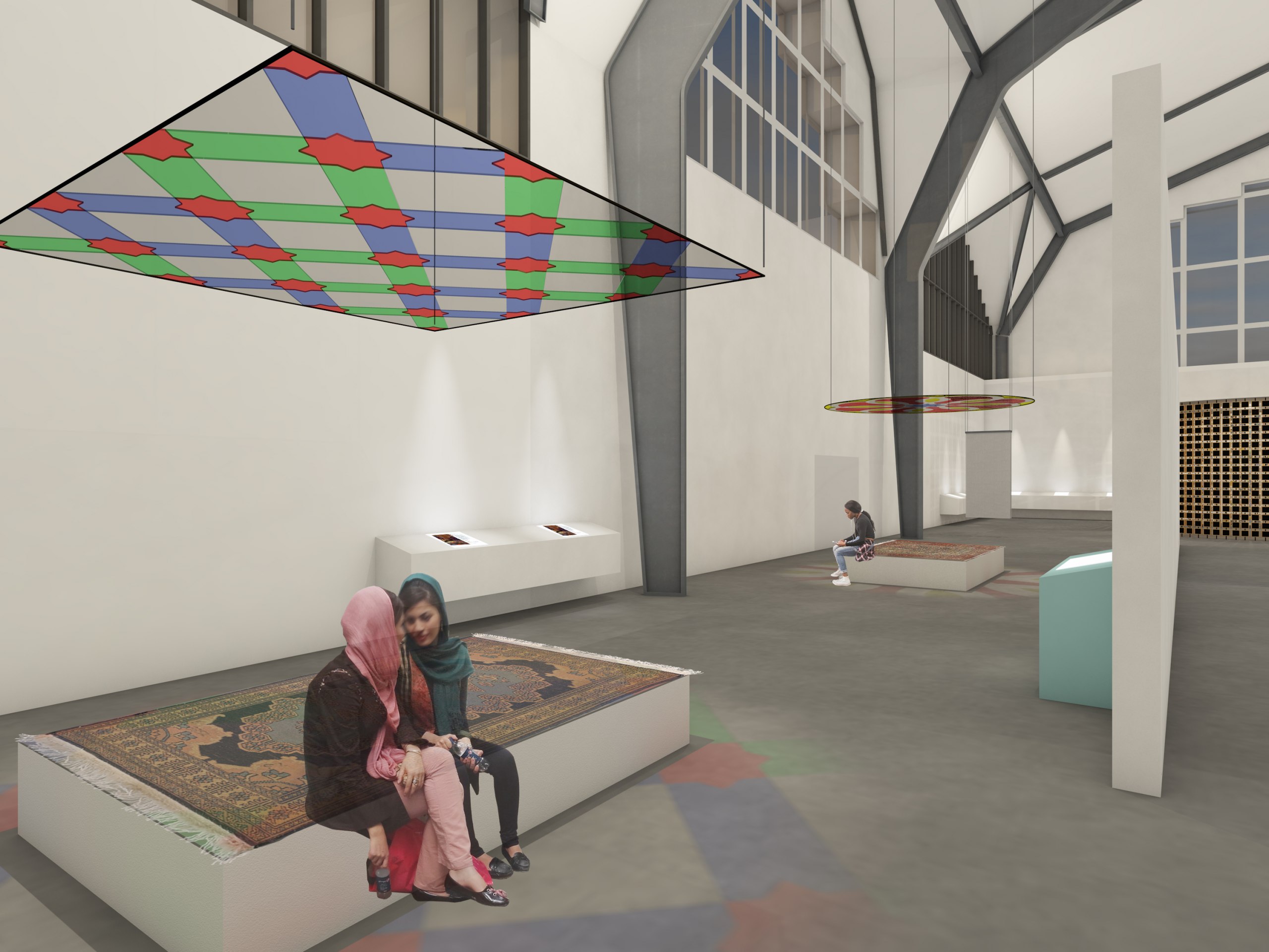 Entwurf einer Ausstellung über die Innenarchitektur im Iran