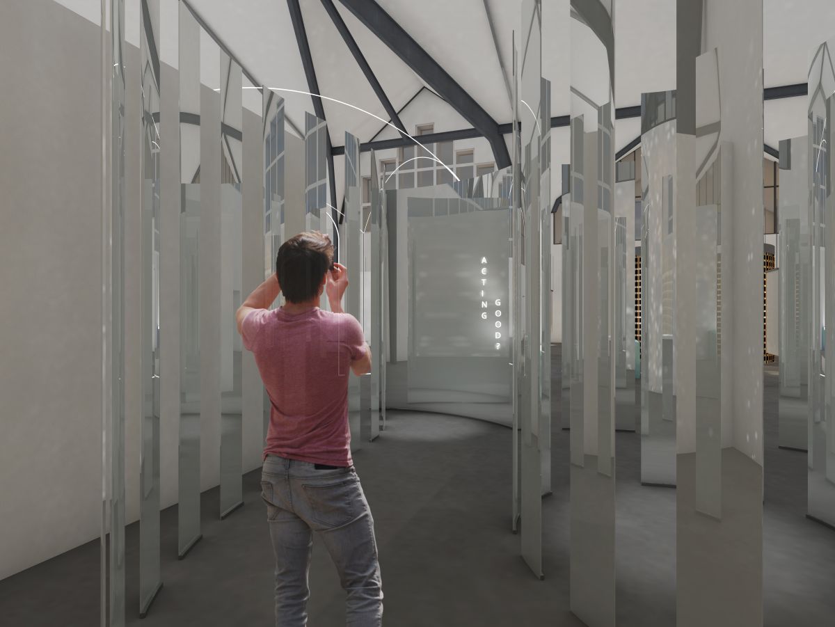 Entwurf einer Ausstellung über die Innenarchitektur im Iran