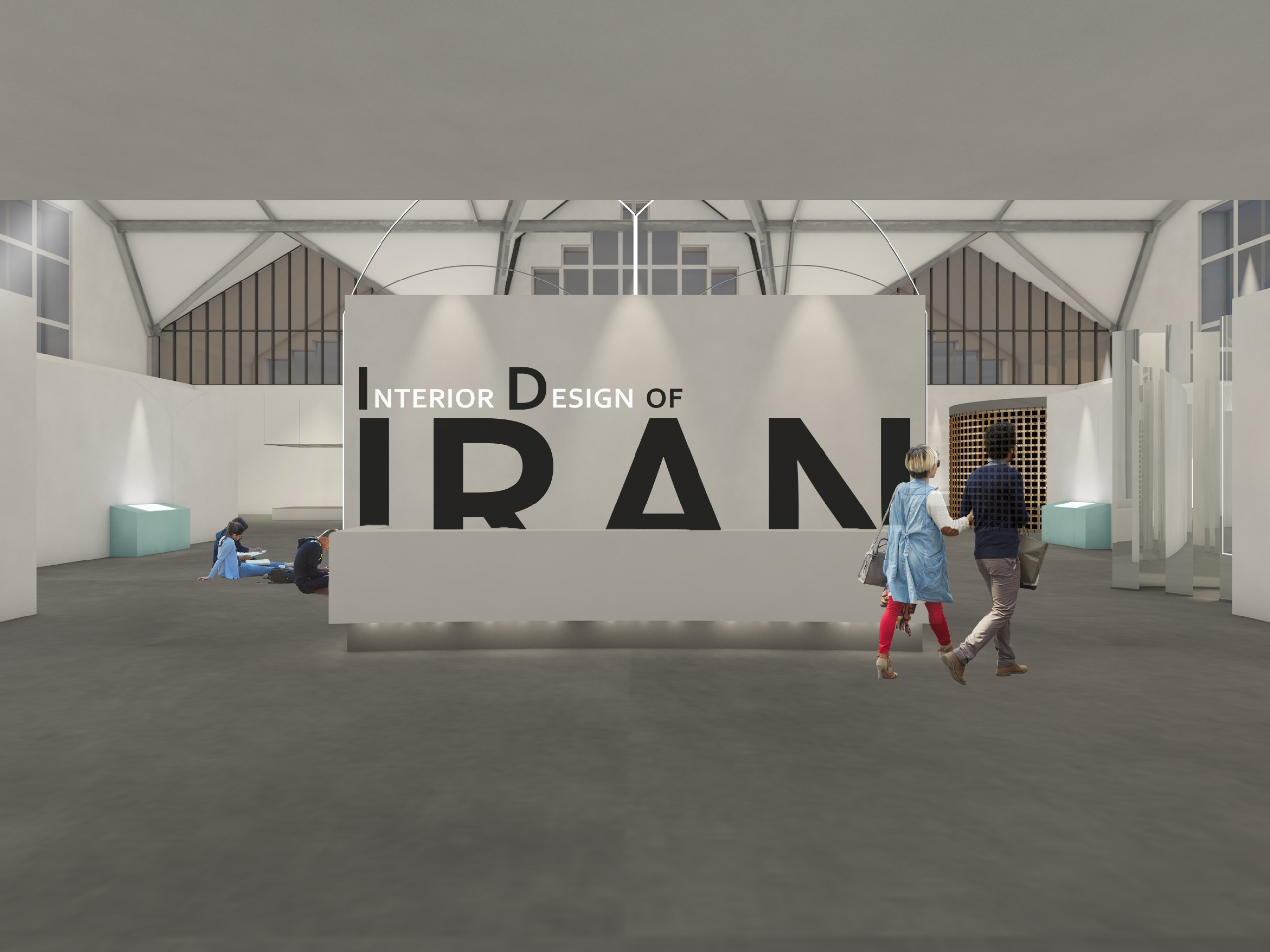 Entwurf einer Ausstellung über die Innenarchitektur im Iran