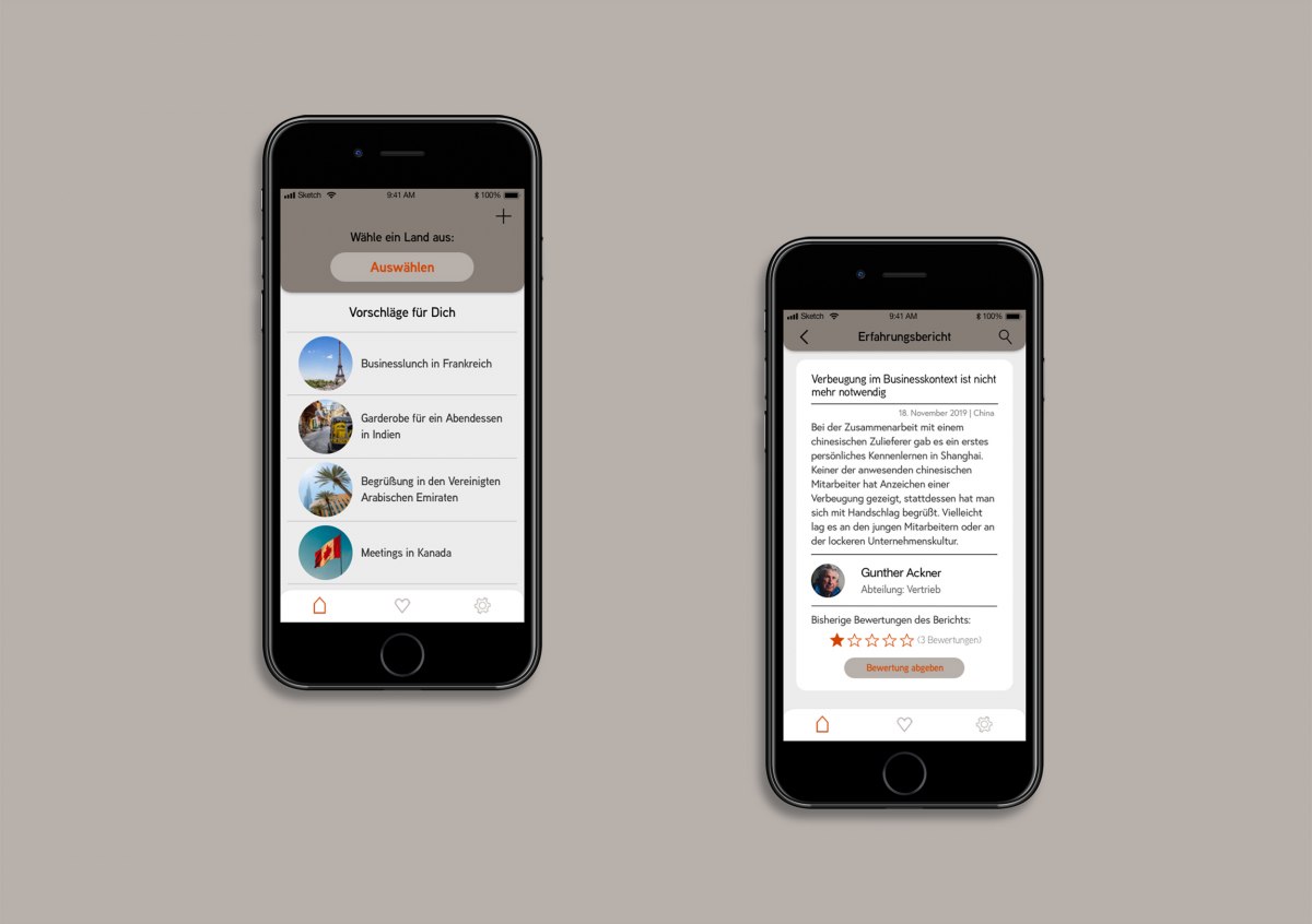 Verhaltensratschläge für internationale Businessreisende in Form einer App