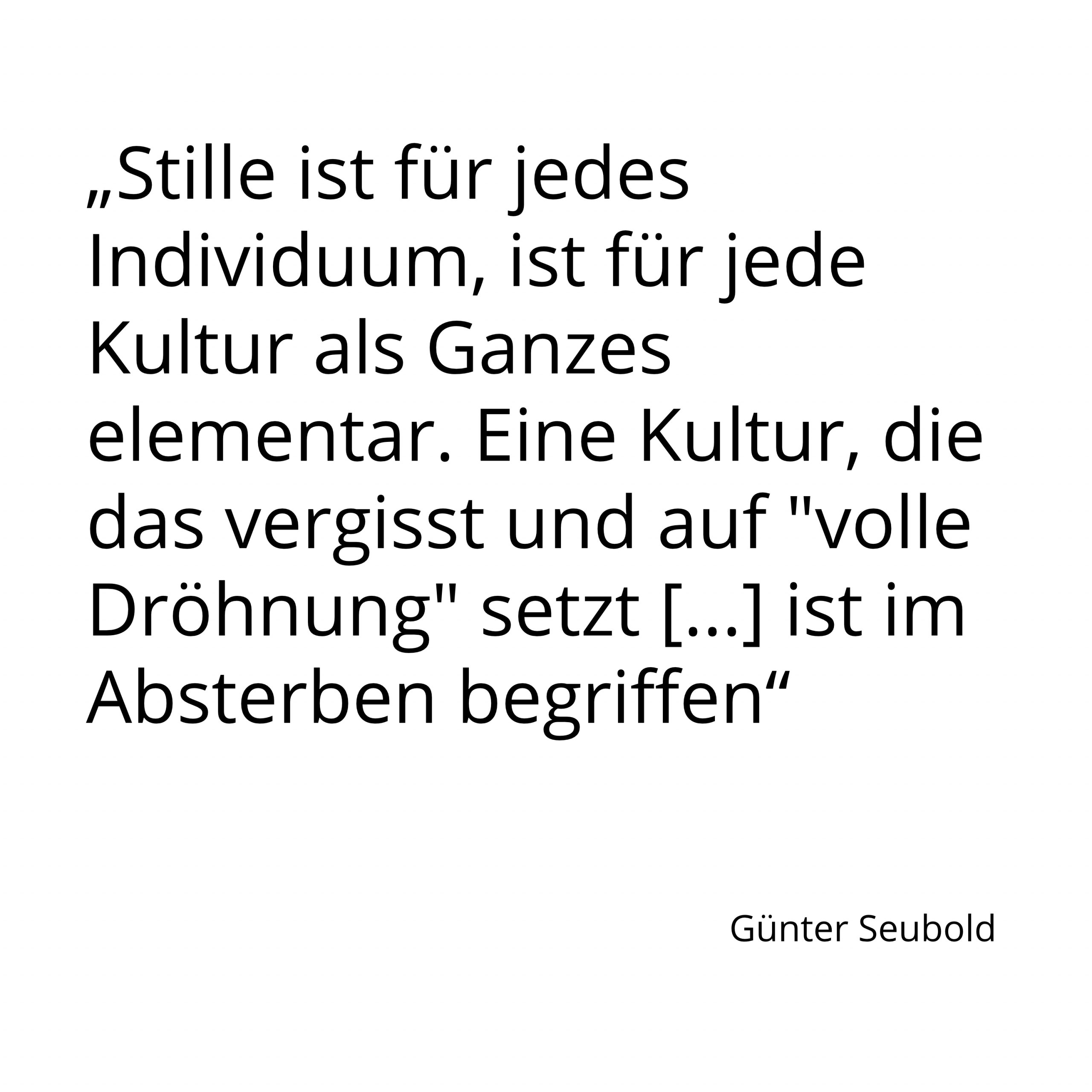 Konzept für eine Gestaltung der Stille