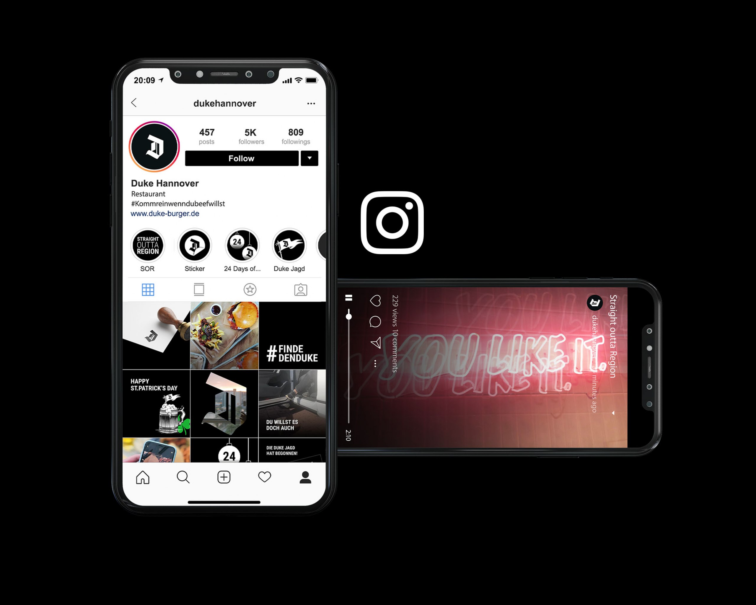 Eine Social-Media-Kampagne für das Unternehmen „Duke“