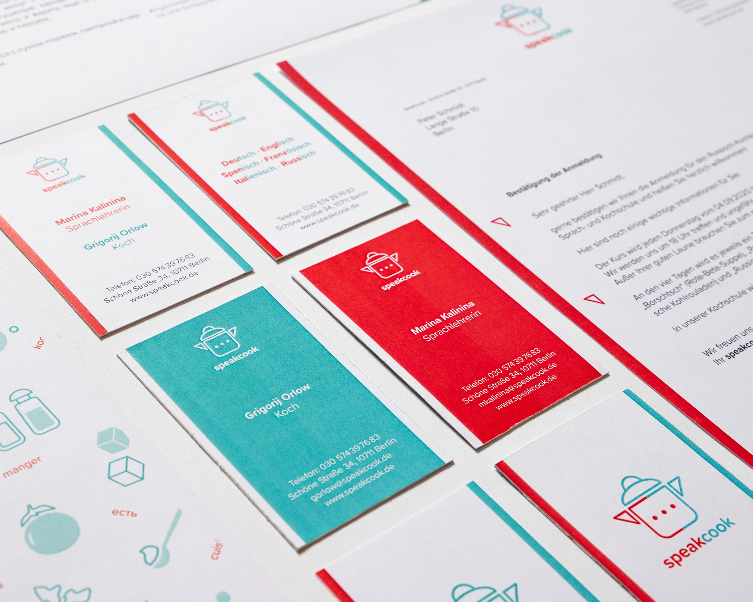 Corporate Design für eine Sprach- und Kochschule