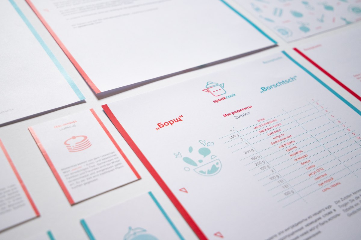 Corporate Design für eine Sprach- und Kochschule