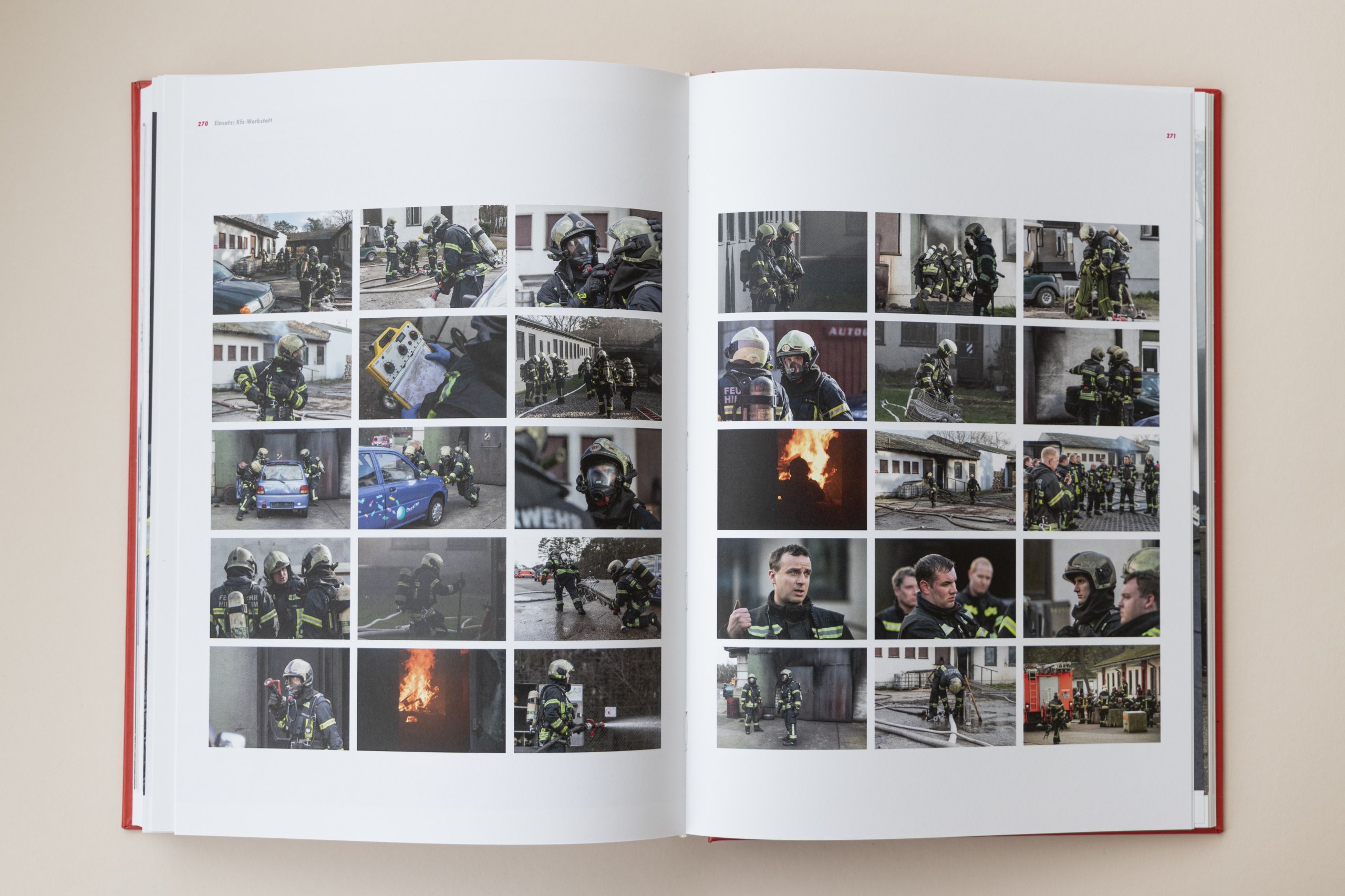 Gestaltung eines Fotobuches auf Basis künstlerisch-dokumentarischer Aufnahmen der Berufsfeuerwehr Hildesheim